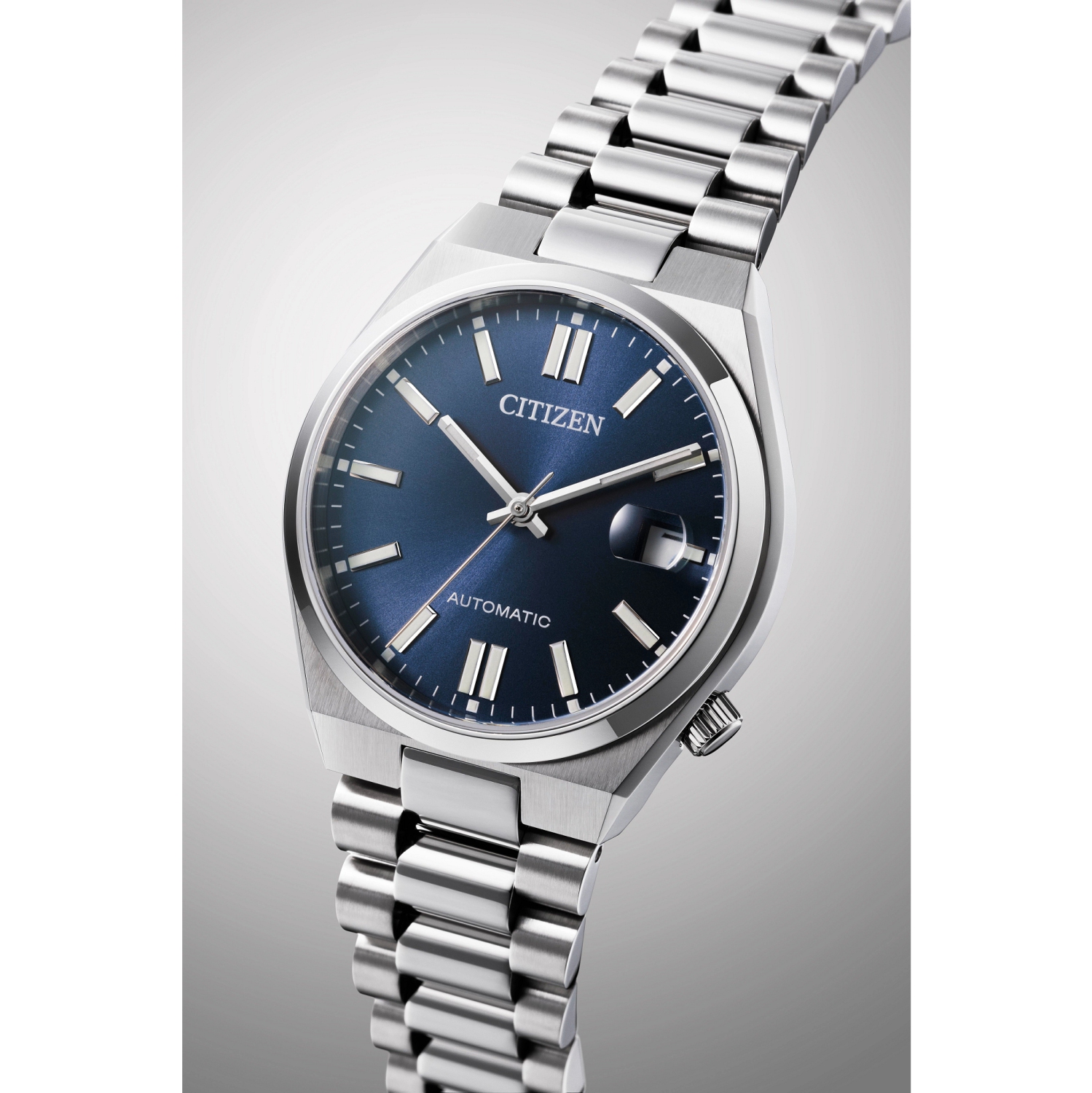 Citizen Unisex Tsuyosa 37Mm Automatic Watch 37mm Silver-Tone Stainless Steel Case and Bracelet with Blue Dial