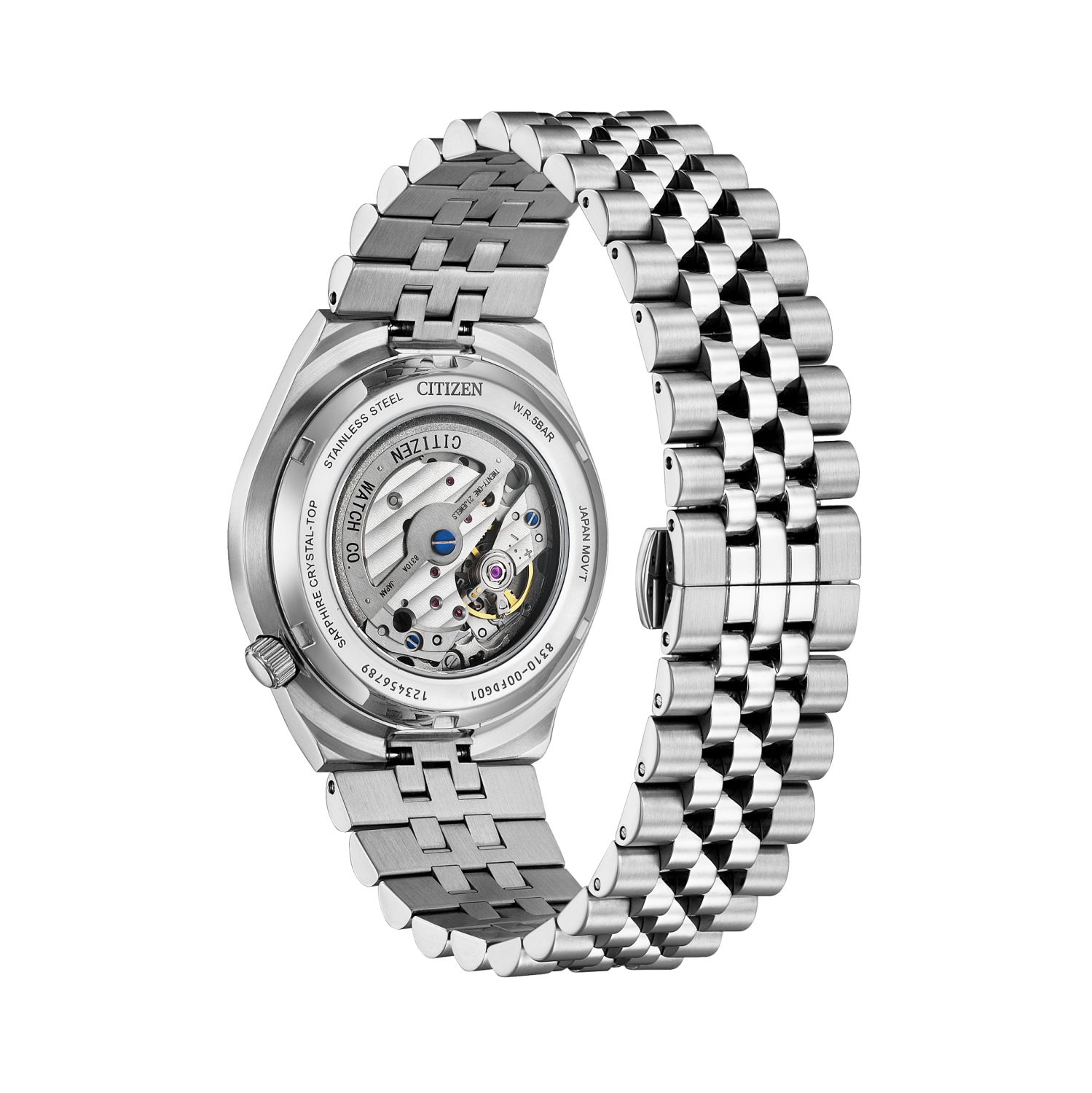 Citizen Mens Tsuyosa "60" Automatic Watch 40mm Silver-Tone Stainless Steel Case and Bracelet with Black Dial