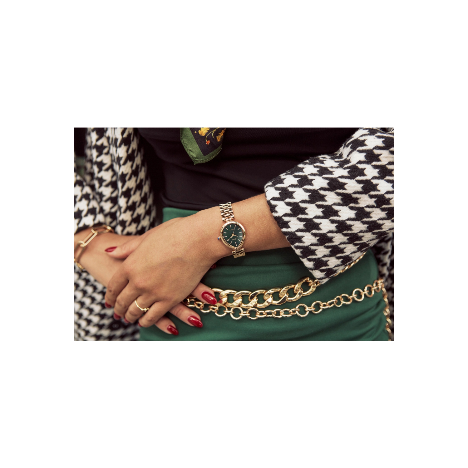 Citizen Ladies Citizen L Rainell Eco-Drive Watch 26mm Rose Gold-Tone Stainless Steel Case and Bracelet with Green Dial