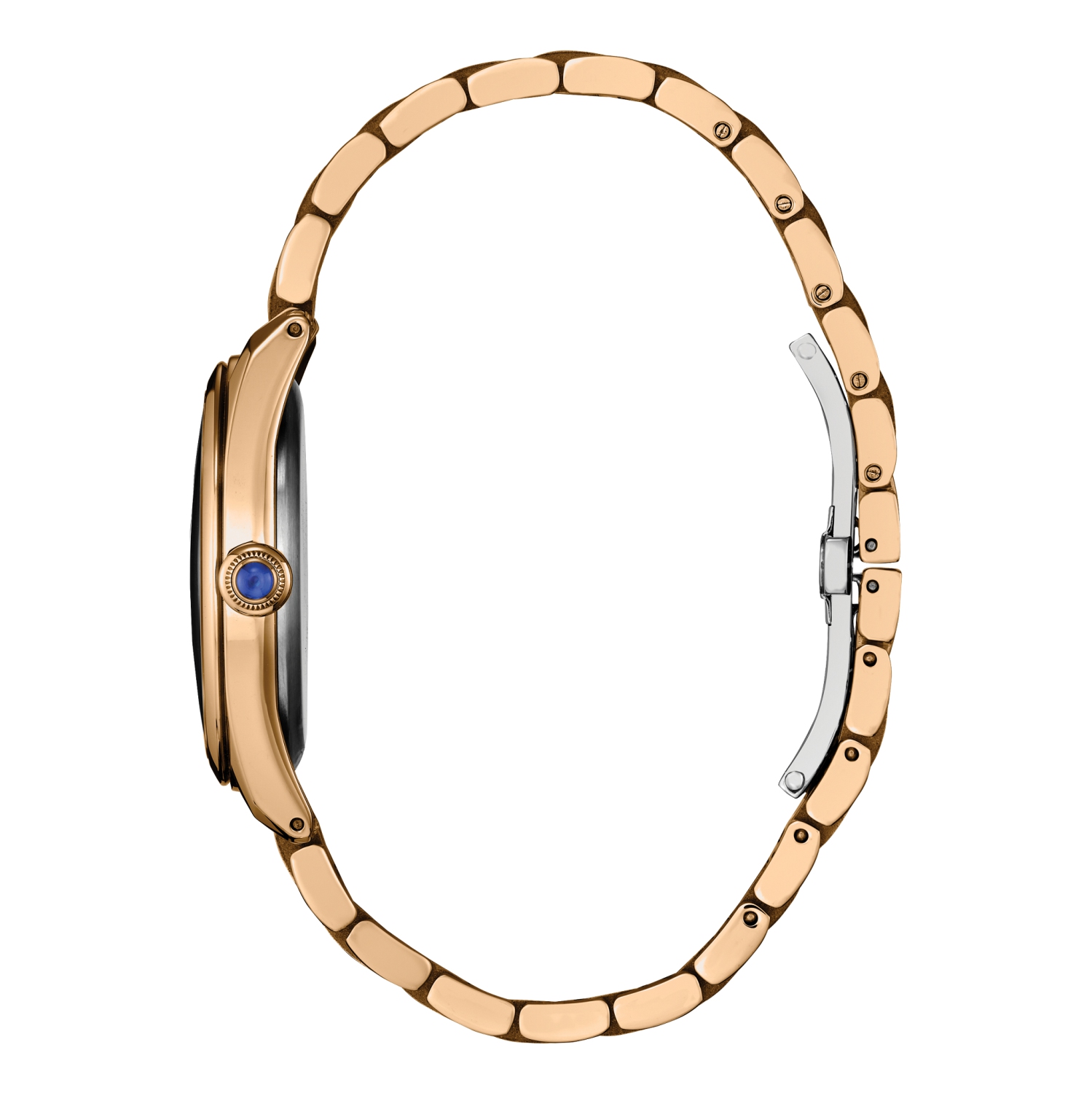 Citizen Ladies Citizen L “Classic” Eco-Drive Watch 33mm Rose Gold-Tone Stainless Steel Case and Bracelet with Brown Dial