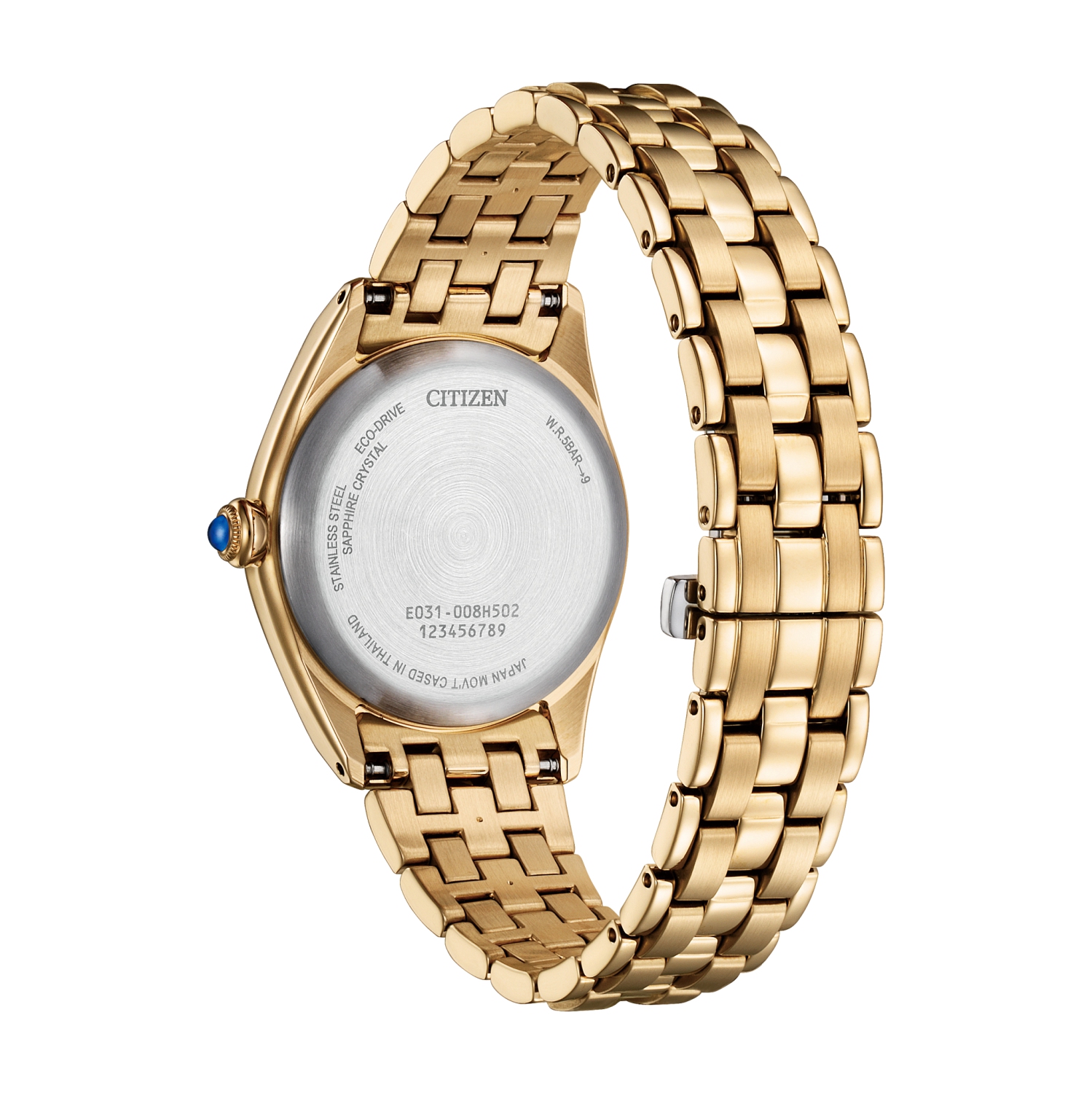 Citizen Ladies Citizen L “Classic” Eco-Drive Watch 33mm Rose Gold-Tone Stainless Steel Case and Bracelet with Brown Dial