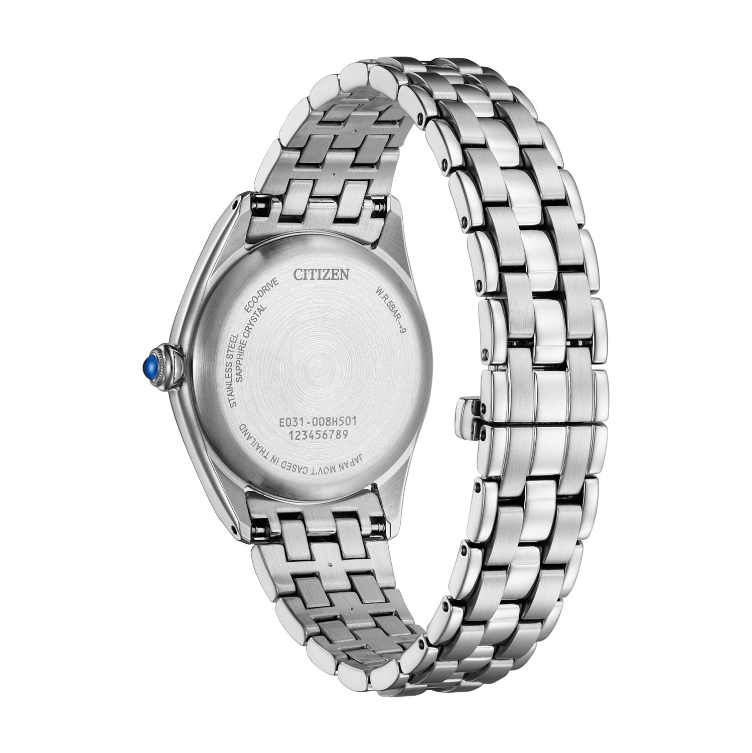 Citizen Ladies Citizen L “Classic” Eco-Drive Watch 33mm Silver-Tone Stainless Steel Case and Bracelet with Navy Dial