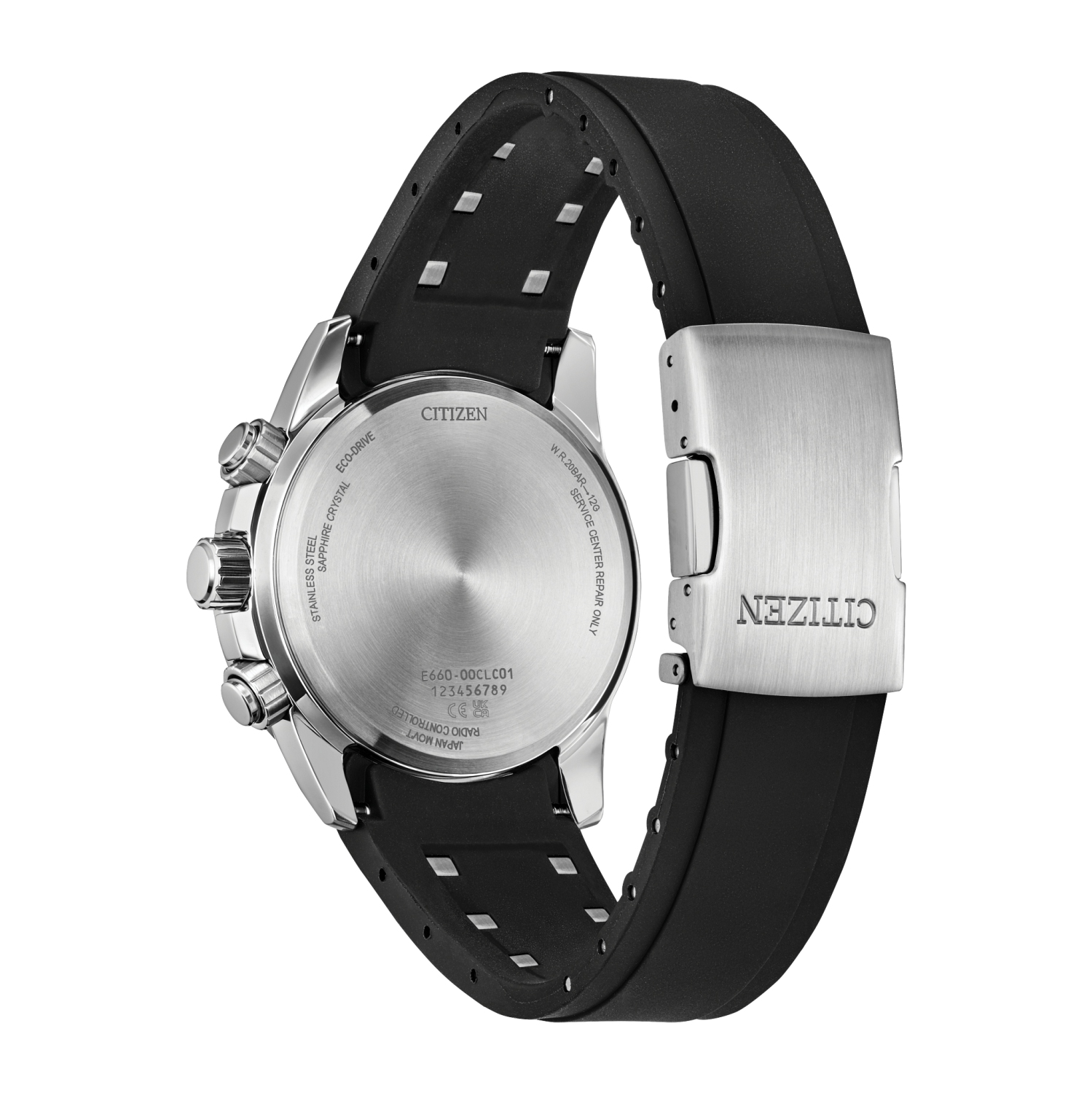 Citizen Mens Sport Luxury Limited Edition Eco-Drive Watch 43mm Silver-Tone Stainless Steel Case Black Stainless Steel & Polyurethane Strap with Grey