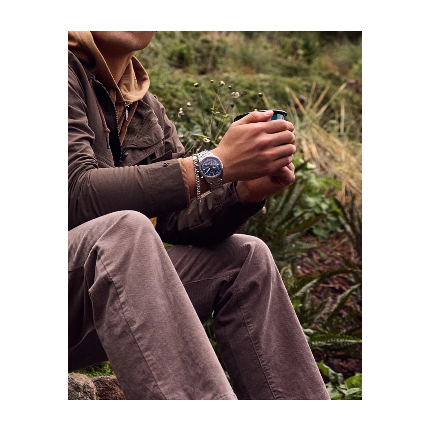 Montre homme Eco-Drive Promaster Skyhawk U830 Citizen boîtier inox argenté et bracelet 43&nbsp;mm cadran bleu