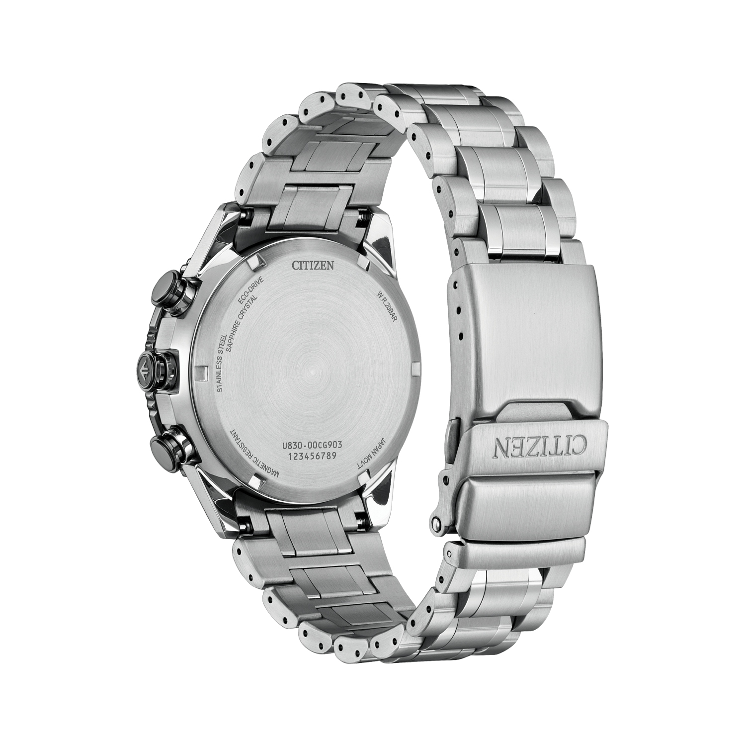 Montre homme Promaster Skyhawk U830 Eco-Drive 43&nbsp;mm en acier inoxydable argenté et cadran gris Citizen