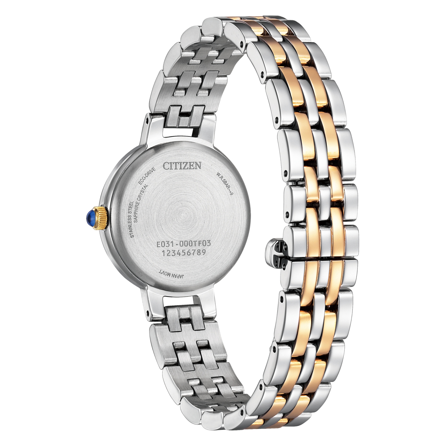 Montre pour femmes Eco-Drive 27,7 mm de Citizen avec boîtier et bracelet en inox bicolore et cadran blanc