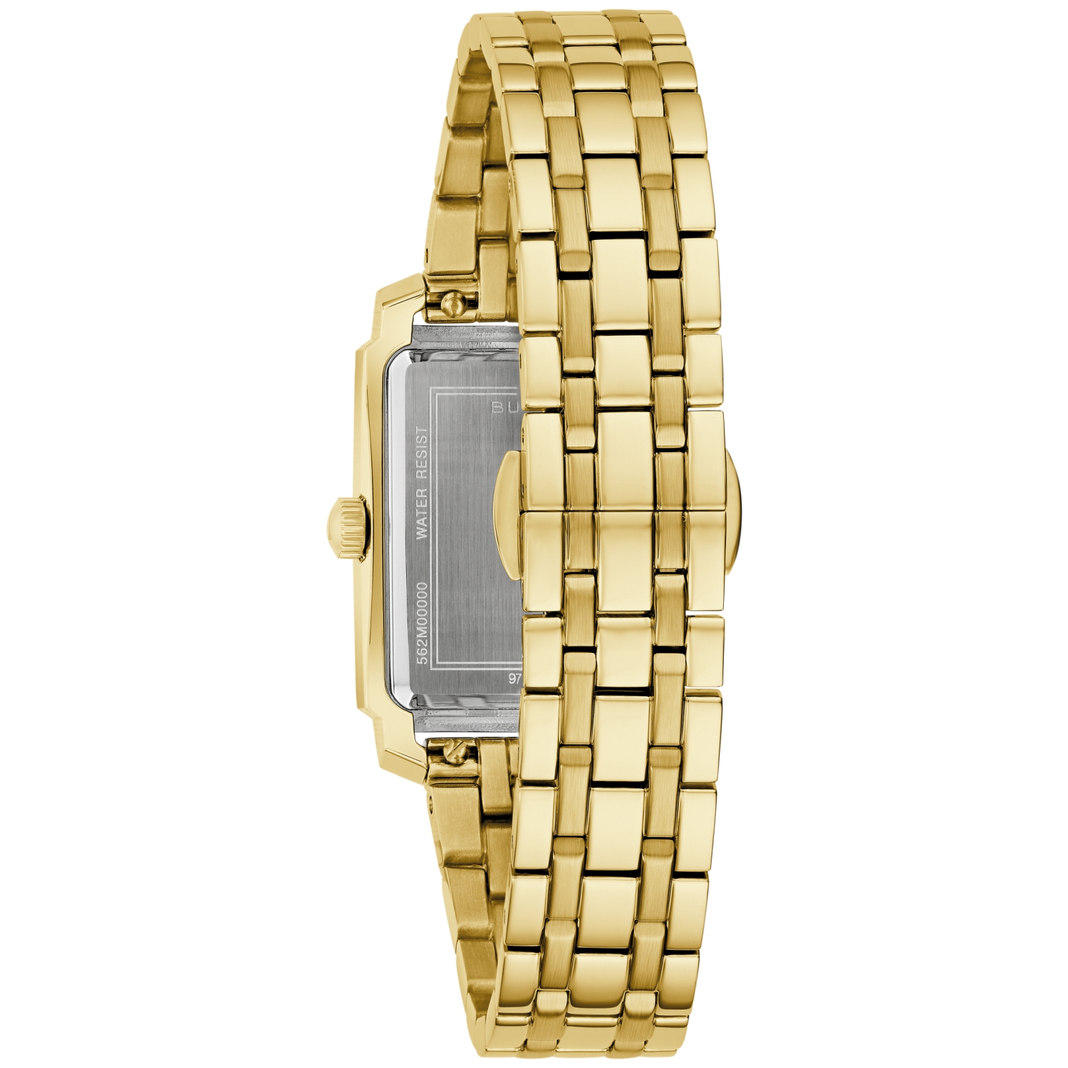 Bulova Ladies Sutton Quartz Watch 25mm Gold-Tone Stainless Steel Case and Bracelet with White Dial