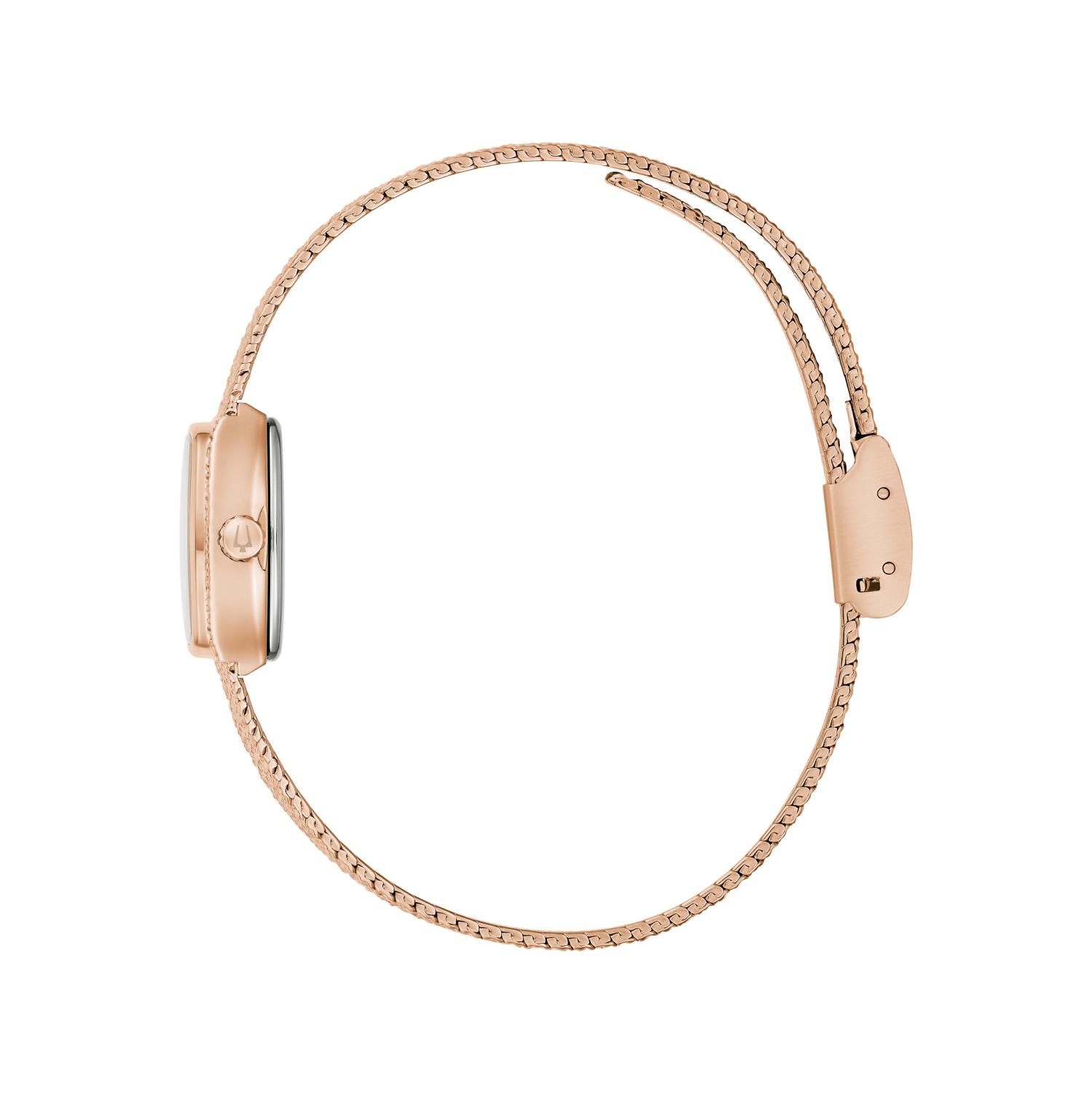 Bulova Ladies Goddess Of Time Quartz Watch 17mm Rose Gold-Tone Stainless Steel Case and Bracelet with Brown Tigre Eye Dial