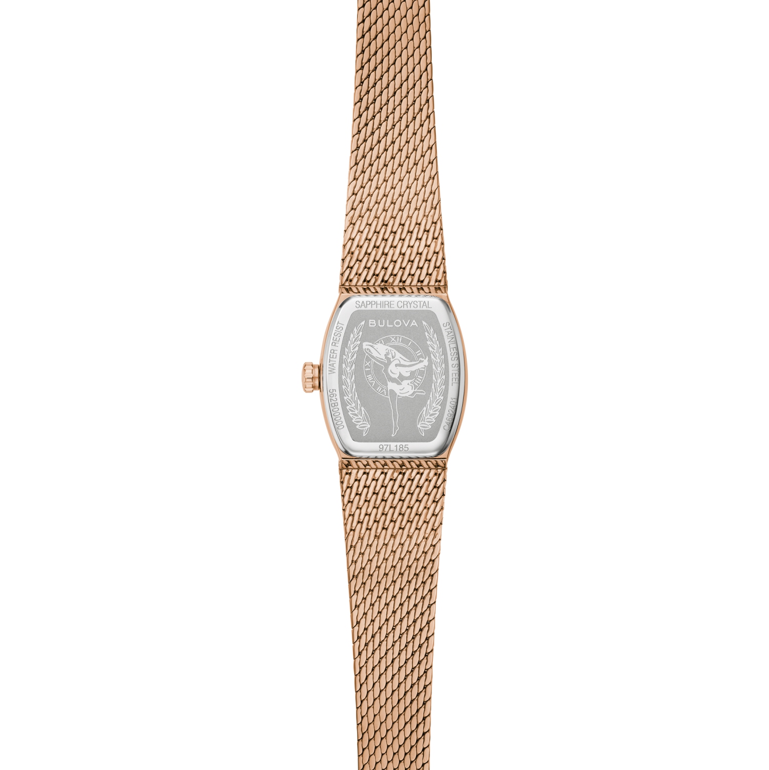 Bulova Ladies Goddess Of Time Quartz Watch 17mm Rose Gold-Tone Stainless Steel Case and Bracelet with Brown Tigre Eye Dial