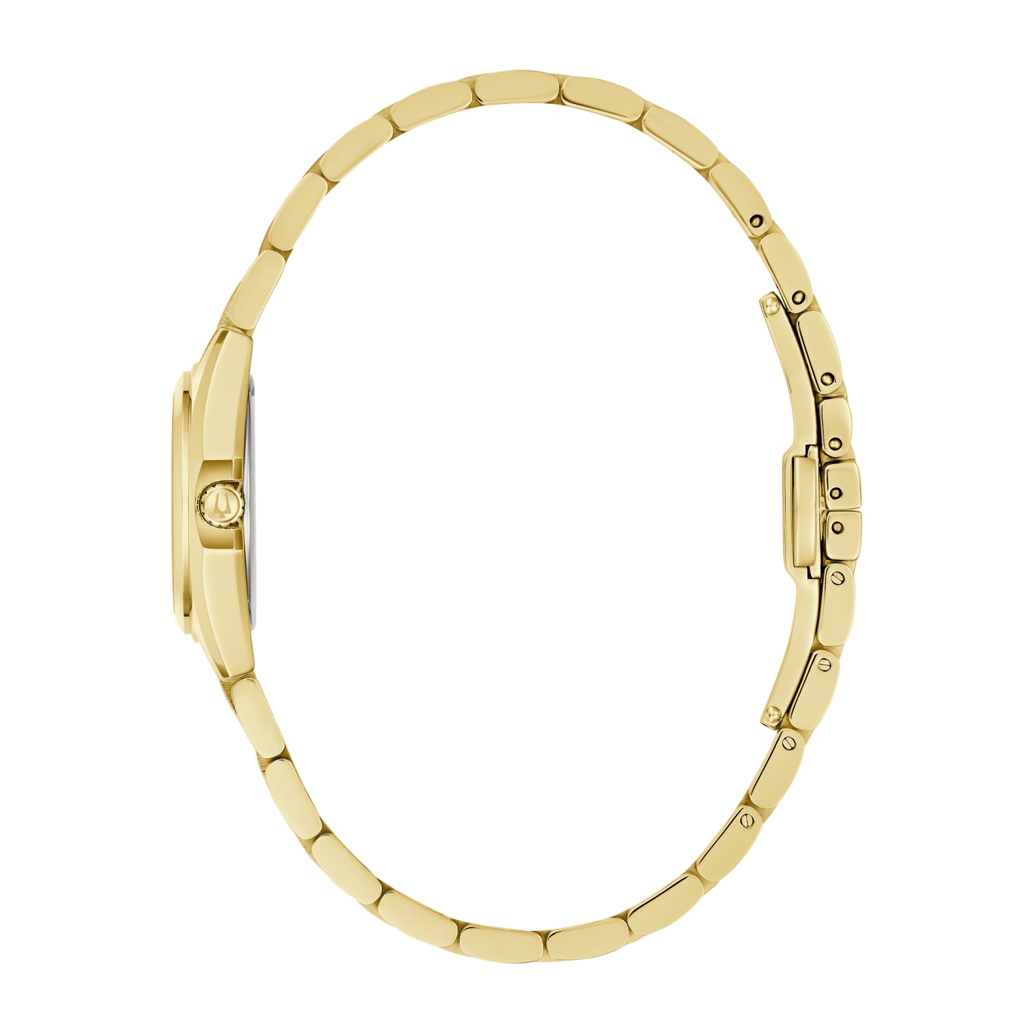 Montre à quartz pour femmes Surveyor 22,7&nbsp;mm de Bulova avec boîtier et bracelet en acier inoxydable doré et cadran rose