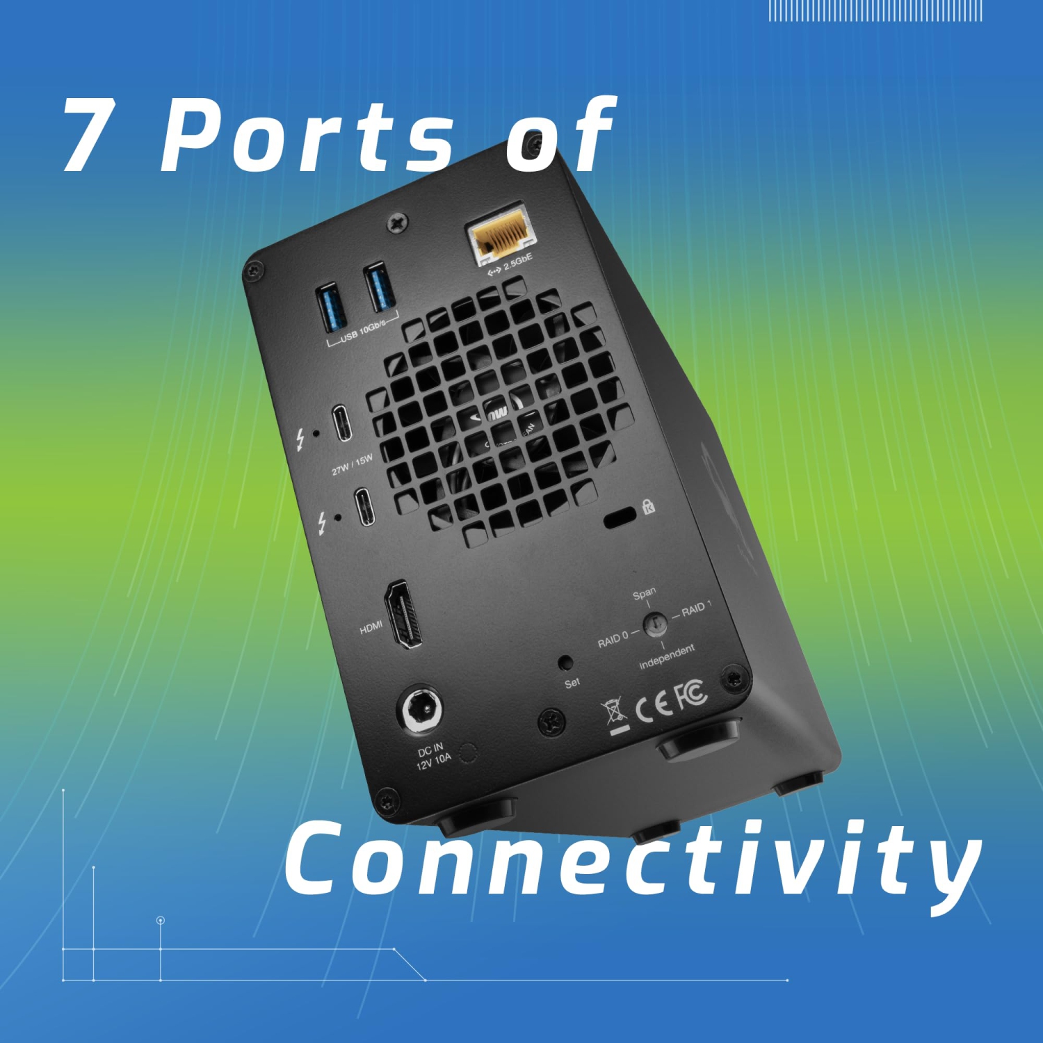 8.0TB OWC Gemini Ultra X2 - Thunderbolt Dock and Dual-Drive SSD RAID External Storage Solution