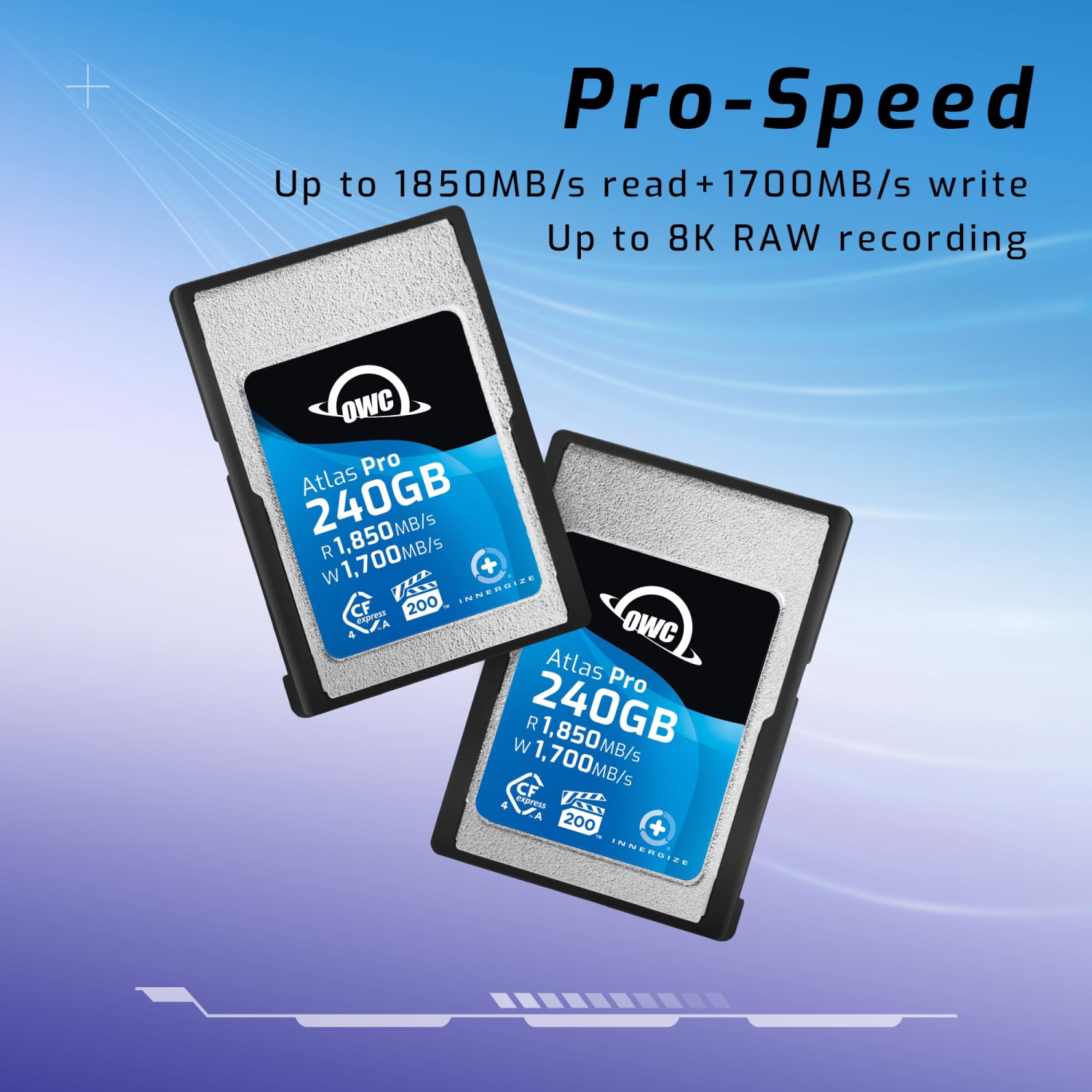 OWC 240GB Atlas Pro High Performance Cfexpress 4.0 Type A Memory Card Professional Grade, up to 1850MB/s Read and 1700MB/s Write Speed