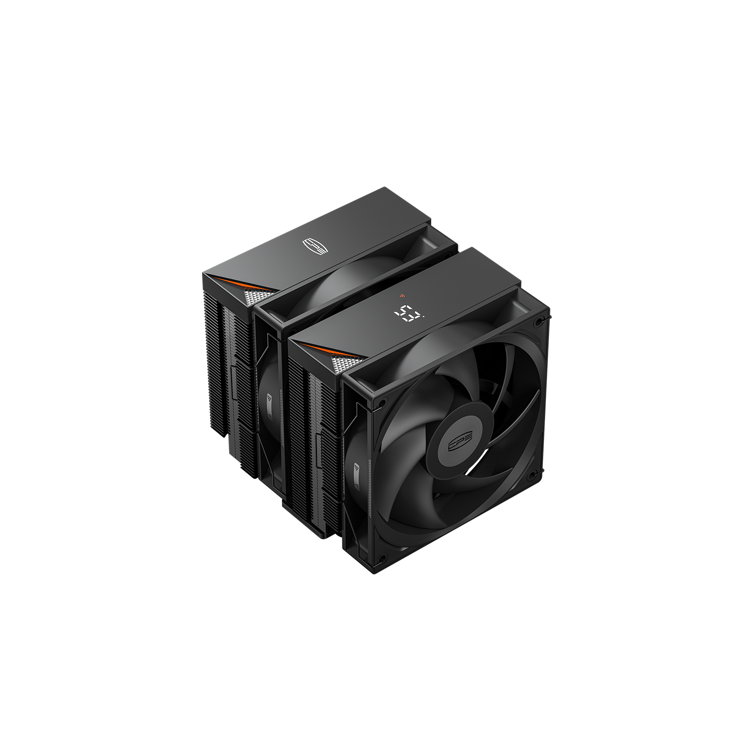 PCCOOLER CPS RT620 Digital Dual Tower CPU Air Cooler, 6 Heat Pipes, 265W TDP, Digital Display Top Cover, 157mm Tall, 120mm PWM Slient Fans, for Intel