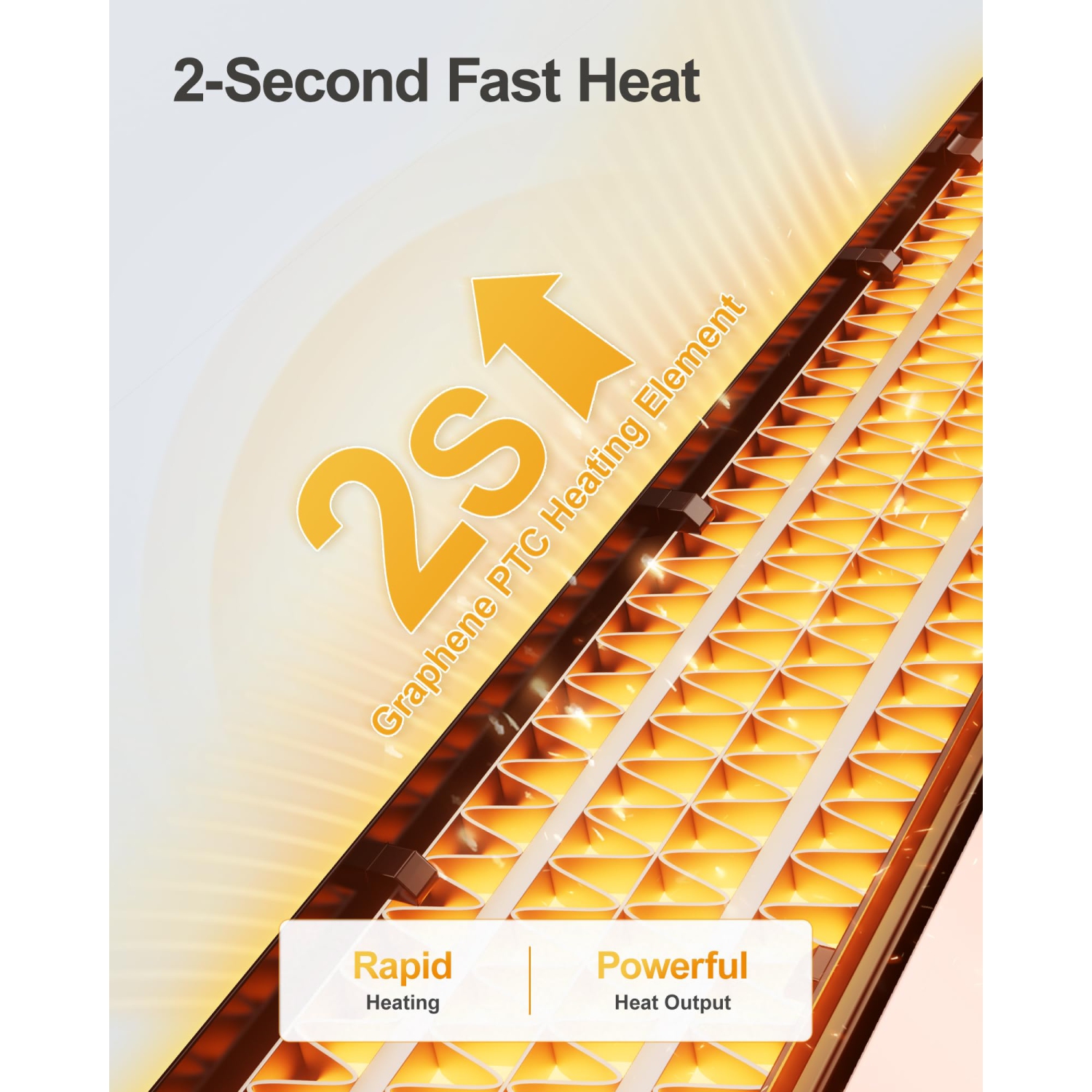 Space Heater Large Room, Electric Heaters for Indoor Use, 3 Heat Levels, 3 Modes, Multiple Safety Protections, 25” Silver Tower Heater for Office,