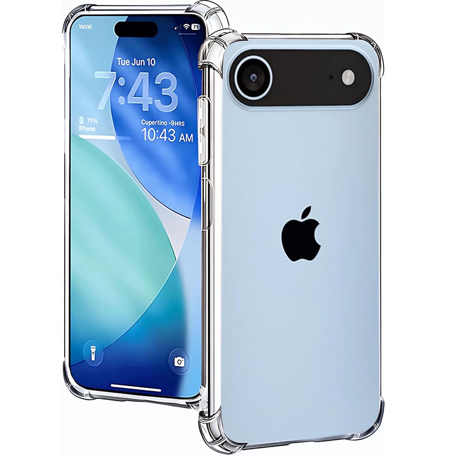 Anti-Shock Protective Case for iPhone 17 Air – Slim Transparent TPU Case, Shockproof Drop & Camera Protection, Scratch-Resistant, Crystal Clear Design