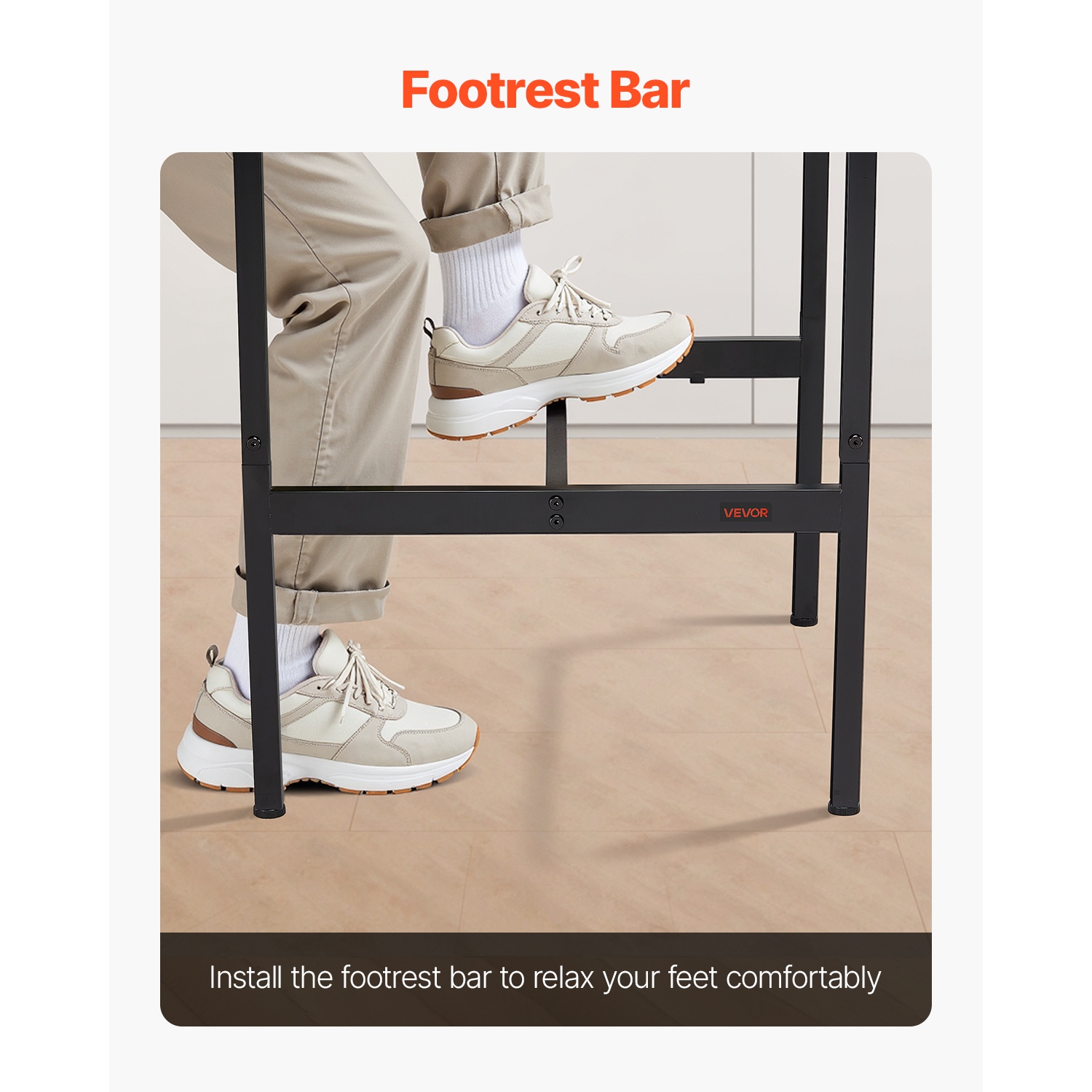 VEVOR 24x24x36 in Bar Table, Sturdy Metal Frame High Top Pub Table, Small Kitchen Dining, Cocktail Coffee Counter Bar Height Desk, Easy to Assemble,