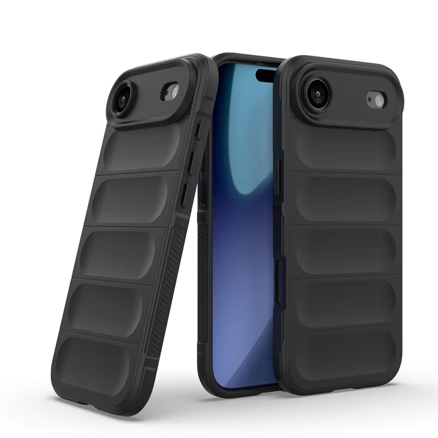 Silicone Case for iPhone 17 Air, Slim Fit Military Grade Drop Protection, Anti-Scratch Shockproof Protective Phone Cover iPhone 17 Air - Black