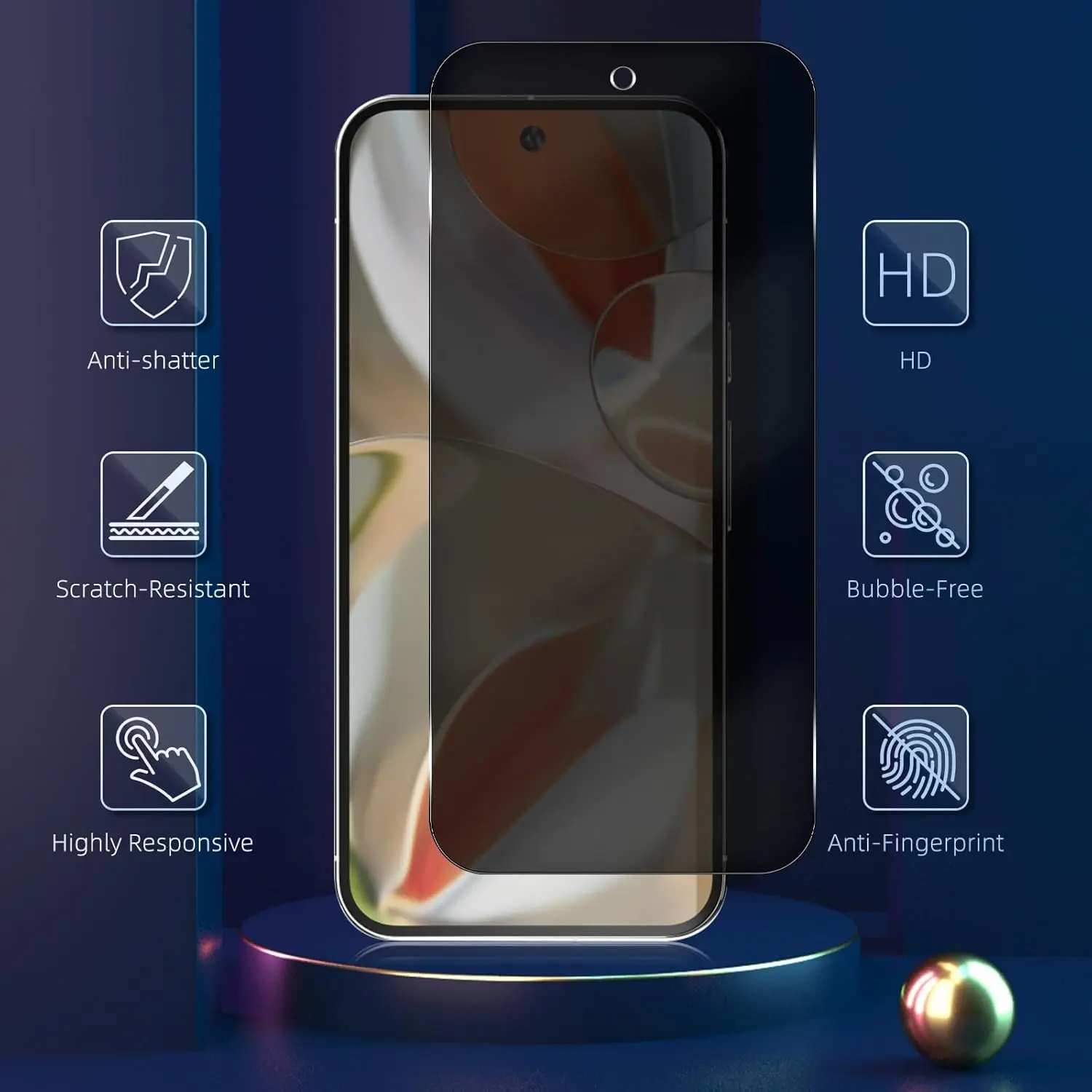 Tasnim 2pcs Tempered Glass Compatible with iPhone 17 Air Privacy Screen Protector [Anti-Spy] [Anti-Scratch] [9H Hardness] Tempered Glass for iPhone