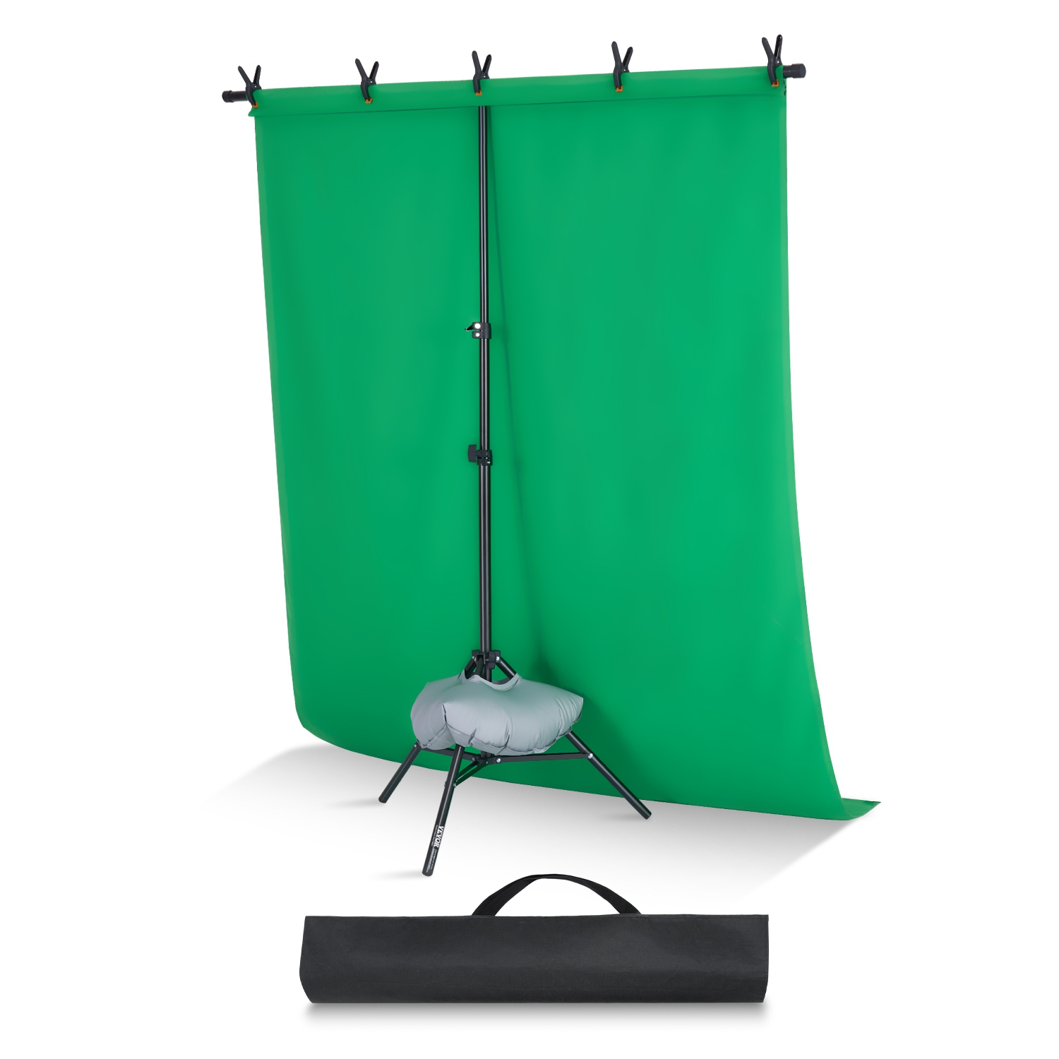 VEVOR 5 x 6.5 ft Backdrop Stand, Adjustable Photo Backdrop Stand Kit, Portable Background Backdrop Stand with 3 Crossbars, Heavy Duty Projector