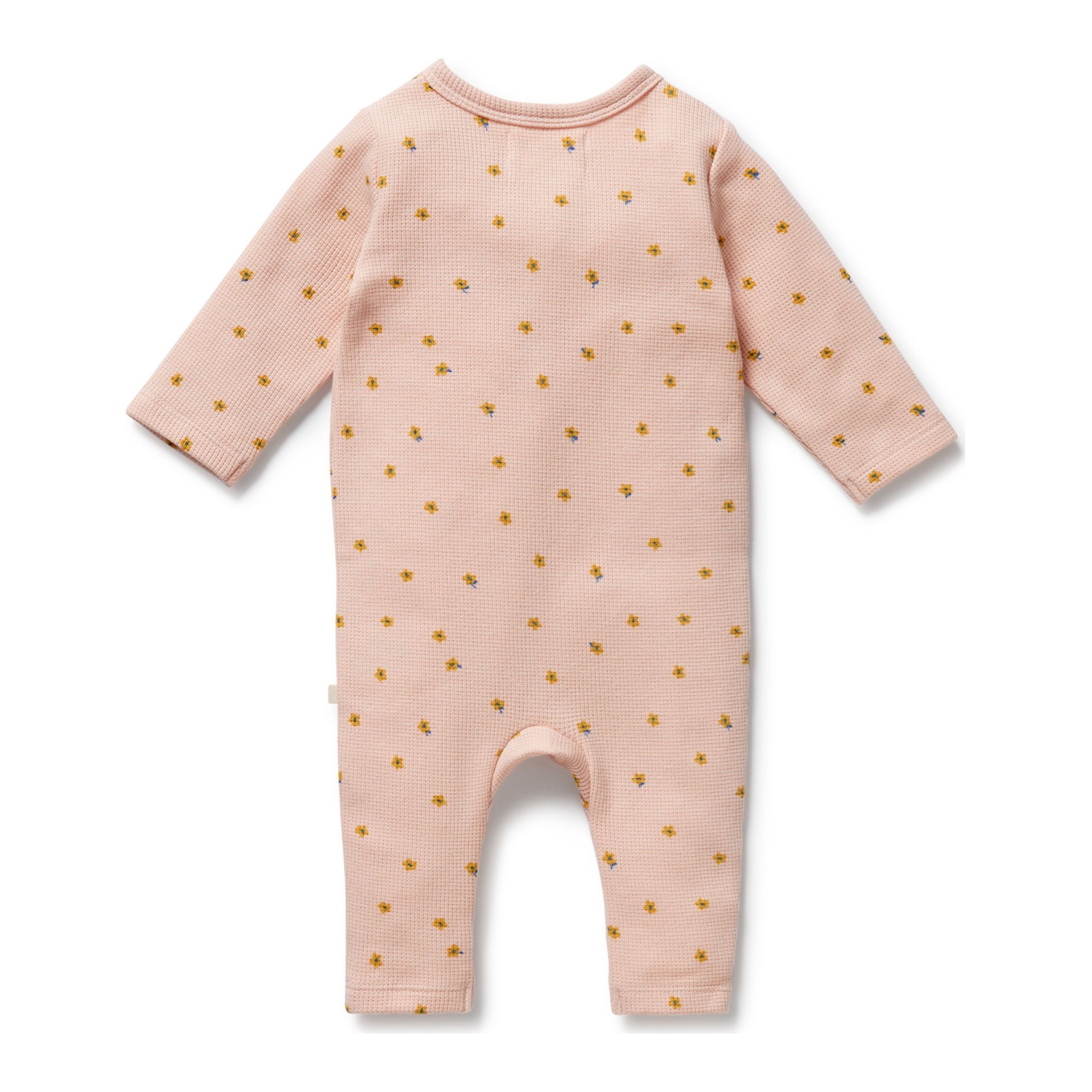 Wilson+Frenchy Organic Waffle Ruffle Zipsuit - Little Fleur