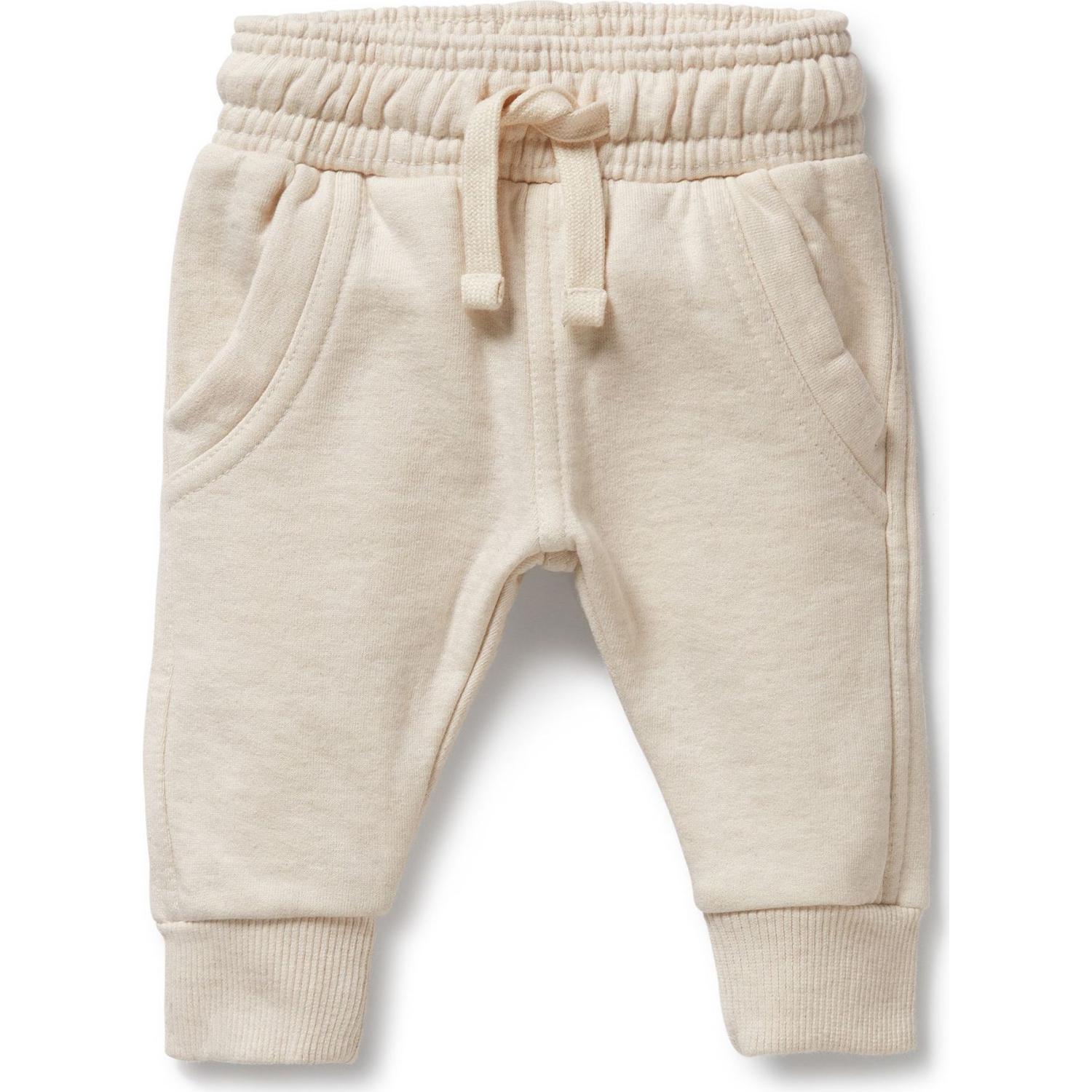 Wilson+Frenchy Tiny Bloom Organic Terry Sweat Pants - Oatmeal (18-24 Months)