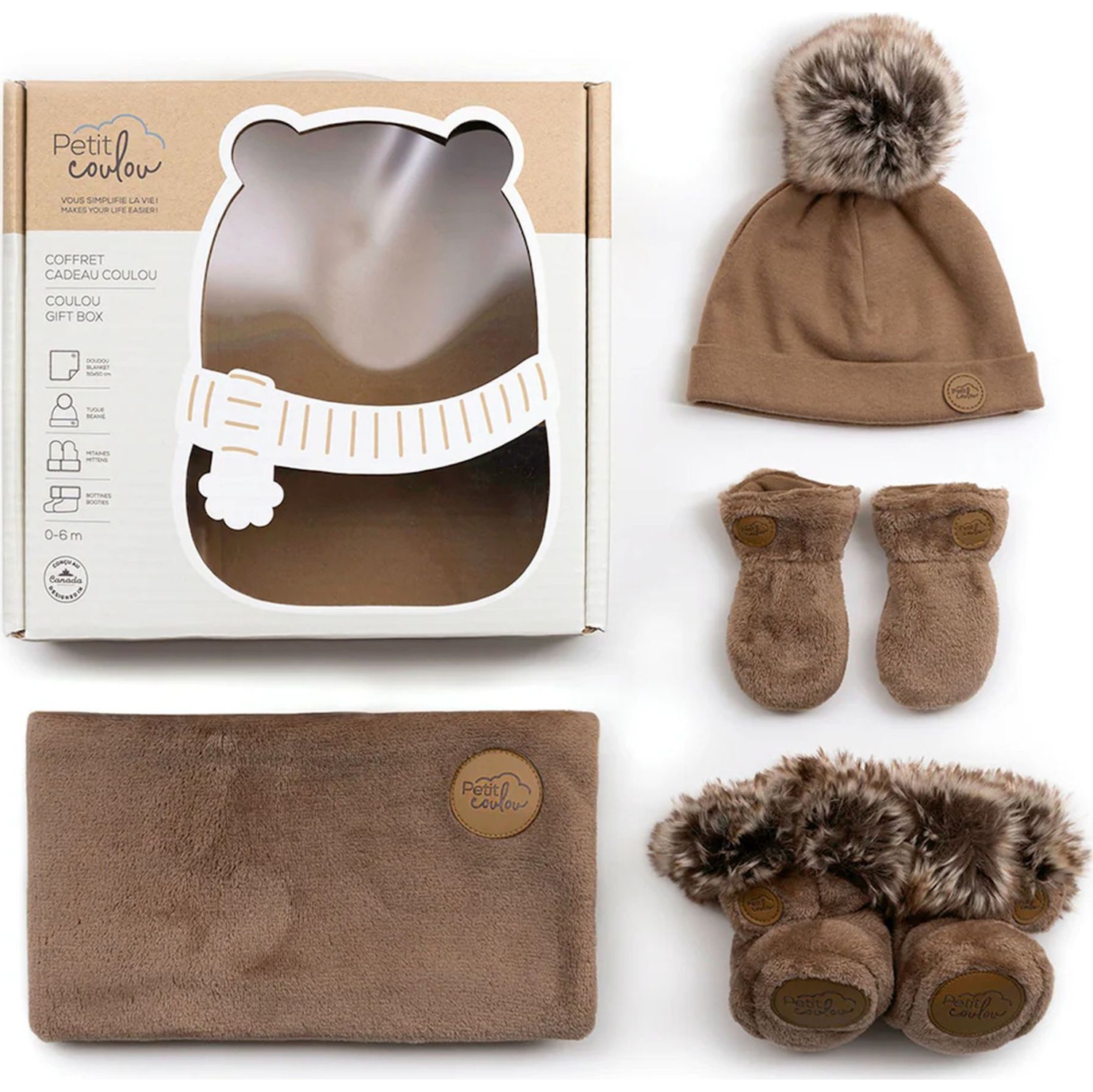 Boîte-cadeau pour bébé Petit Coulou - Moka