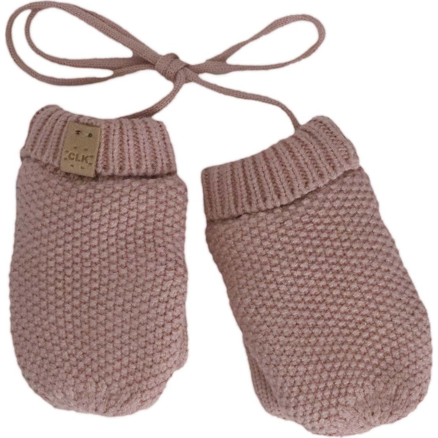 Mitaines d'hiver en tricot à effet cachemire Calikids - Poussière rose