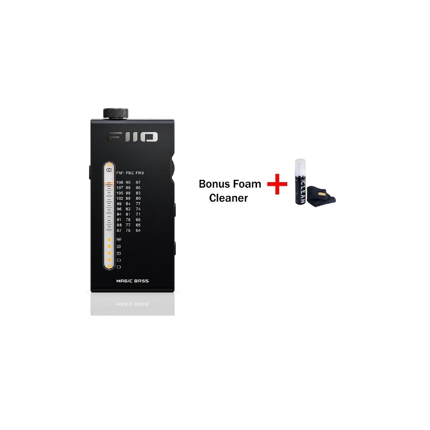 FiiO RR11 Portable HiFi FM Stereo Radio Receiver with Analog PVR Tuning, BASS+3D Sound Effects, 64MHz-108MHz