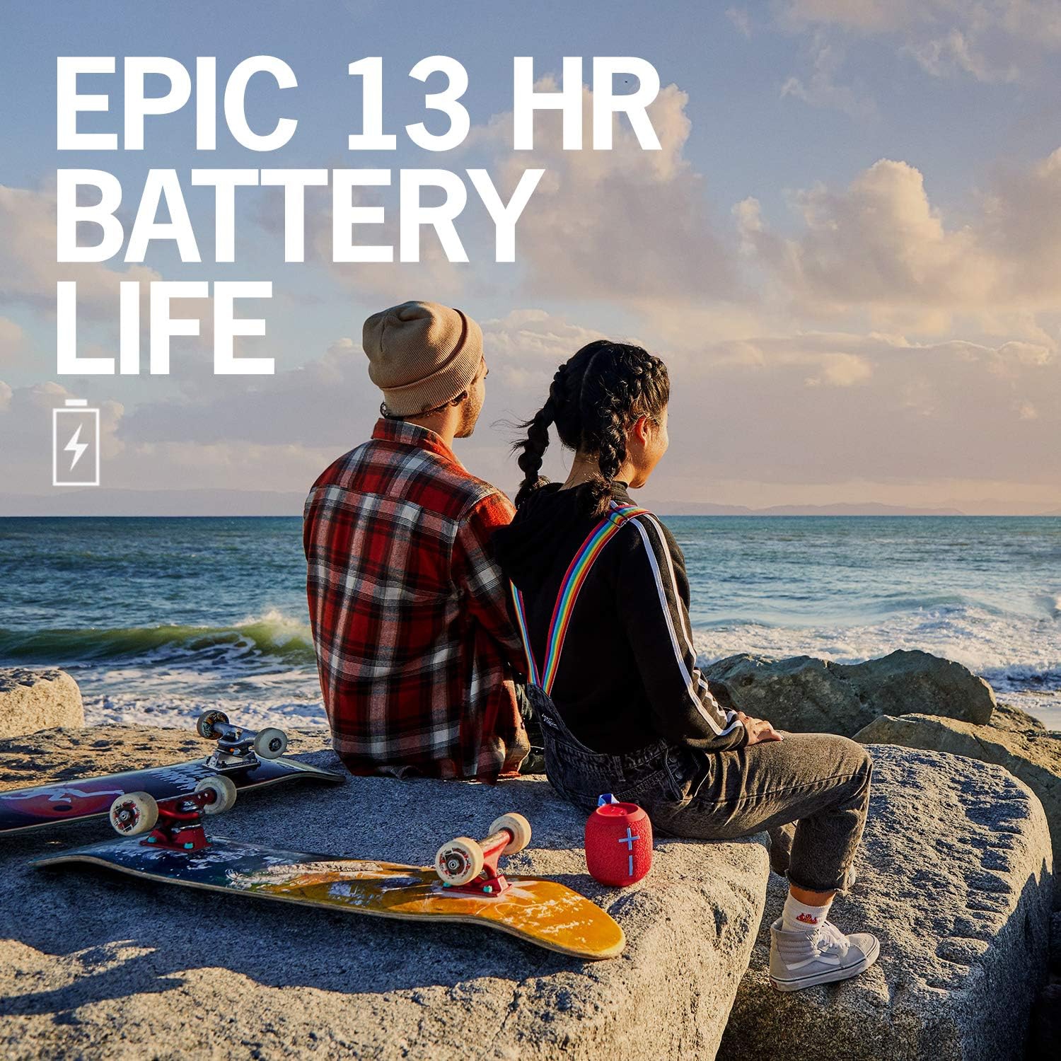 Remis à neuf - Ultimate Ears Wonderboom 2, haut-parleur Bluetooth portatif sans fil, son Big Bass 360, étanche et hermétique à la poussière IP67,