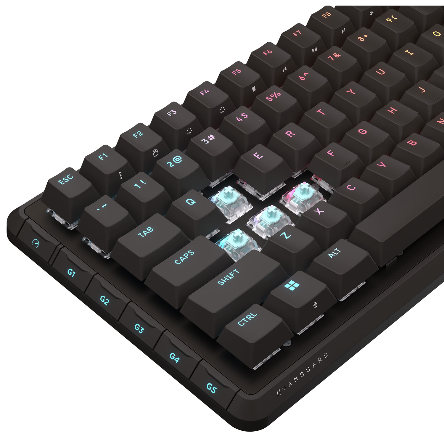 Clavier de jeu rétroéclairé MGX linéaire prélubrifié à effet Hall Vanguard Pro 96 de Corsair - Anglais