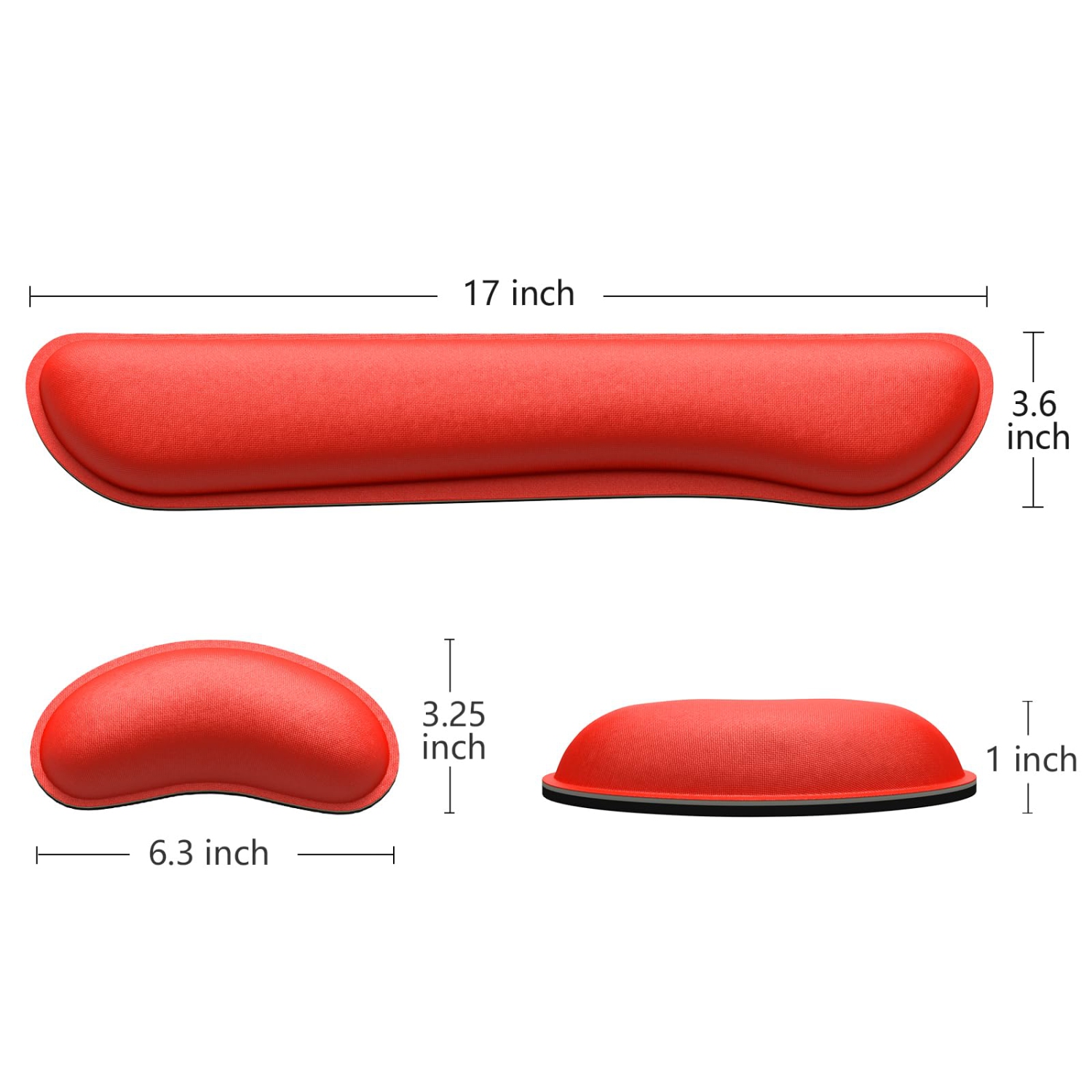 Keyboard Wrist Rest, Memory Foam Wrist Cushion for Desk Mats Support, Cute Typing Pain Relief Keyboard Mouse Pad Rests Set with Non-Slip Base for