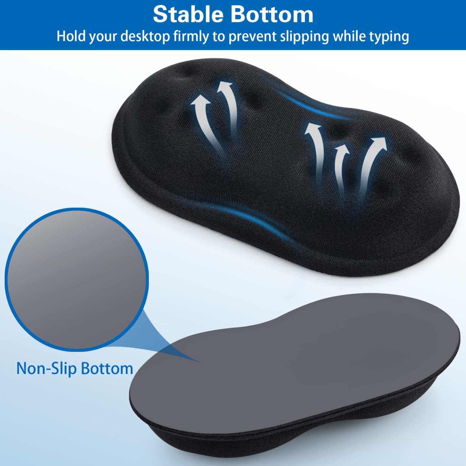 2 Pack Mouse Wrist Rest Support, Canjoy Memory Foam Mouse Wrist Rest Pad Support Cushion, Fibre Soft Ergonomic Hand Rest Support