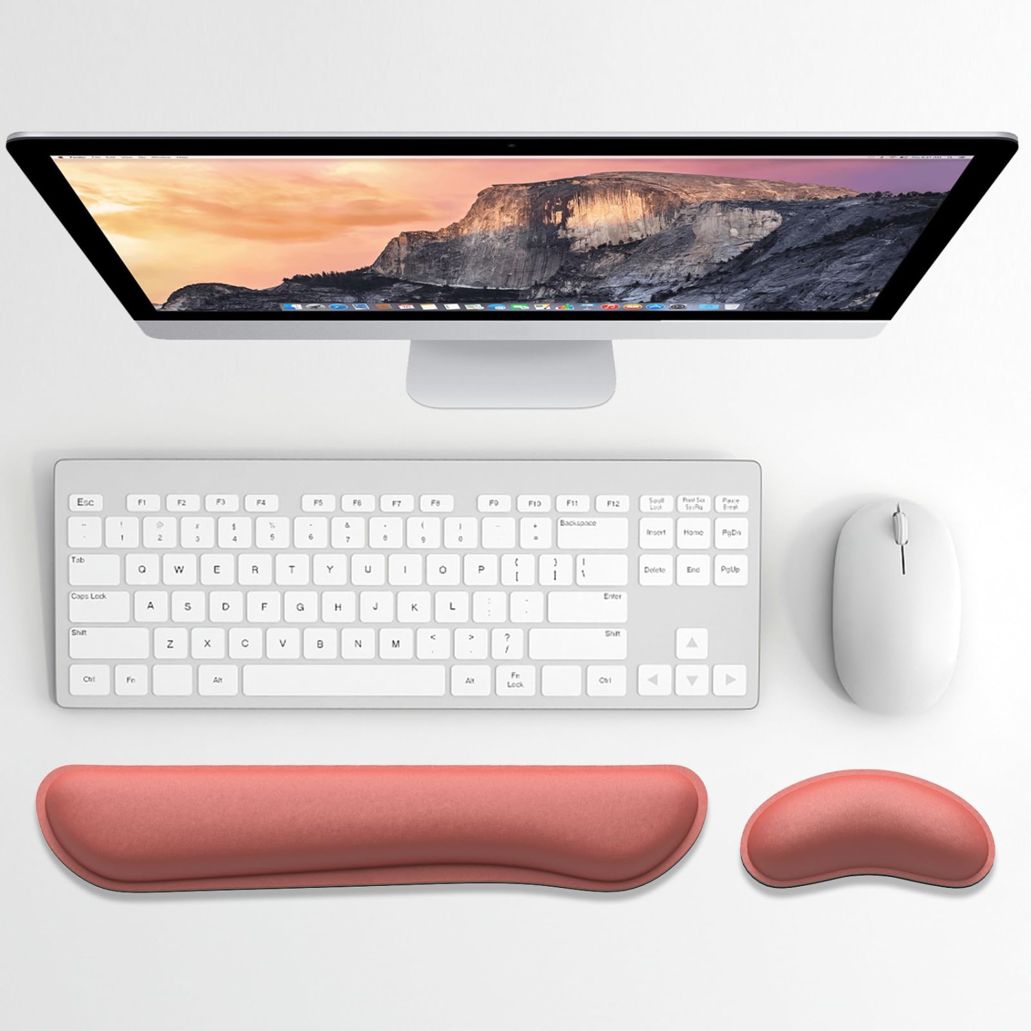 Keyboard Wrist Rest, Memory Foam Wrist Cushion for Desk Mats Support, Cute Typing Pain Relief Keyboard Mouse Pad Rests Set with Non-Slip Base for