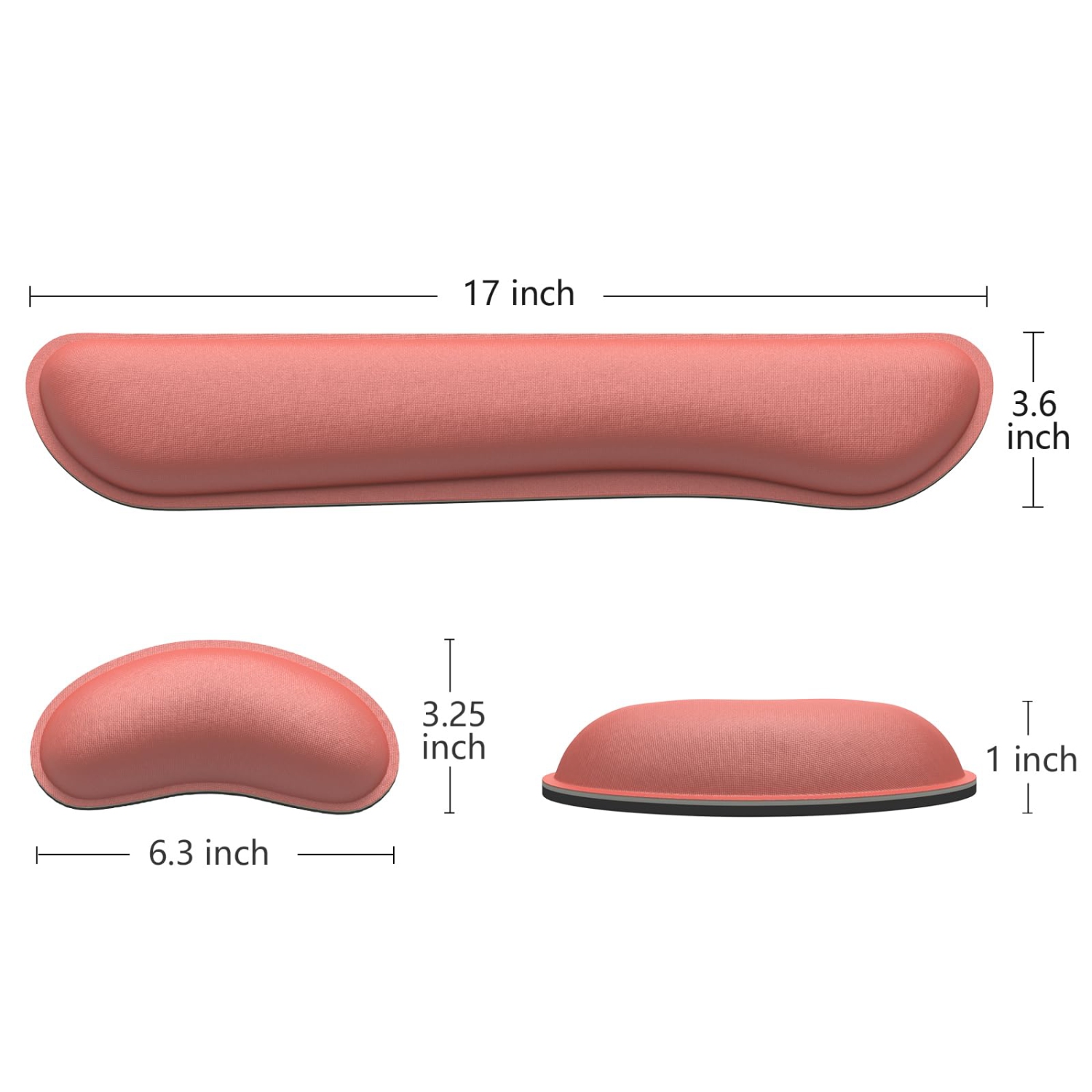 Keyboard Wrist Rest, Memory Foam Wrist Cushion for Desk Mats Support, Cute Typing Pain Relief Keyboard Mouse Pad Rests Set with Non-Slip Base for