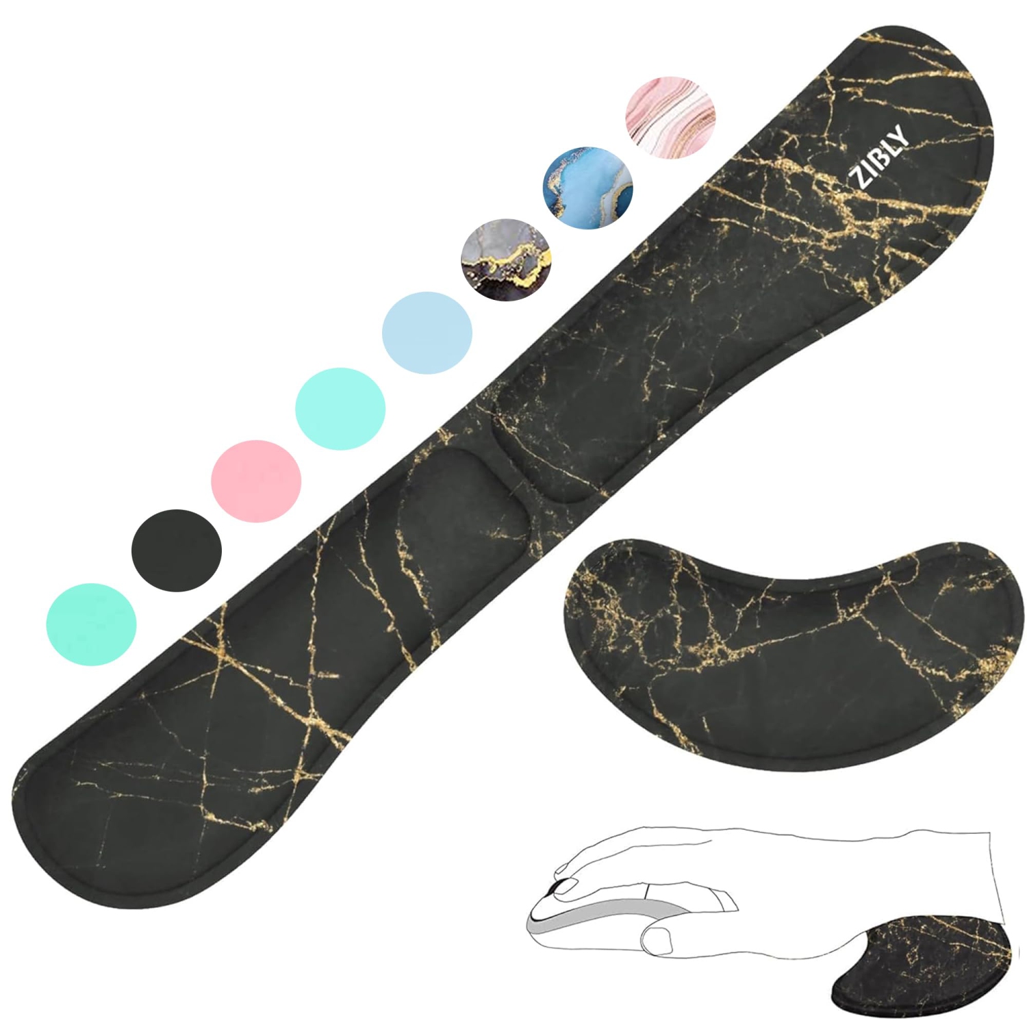 Ergonomic Gel Keyboard Wrist Rest & Mousepad Rests for Computer, Silky Memory Foam for Typing, Laptop Keyboard and Mouse Desk Pads Support Hand and