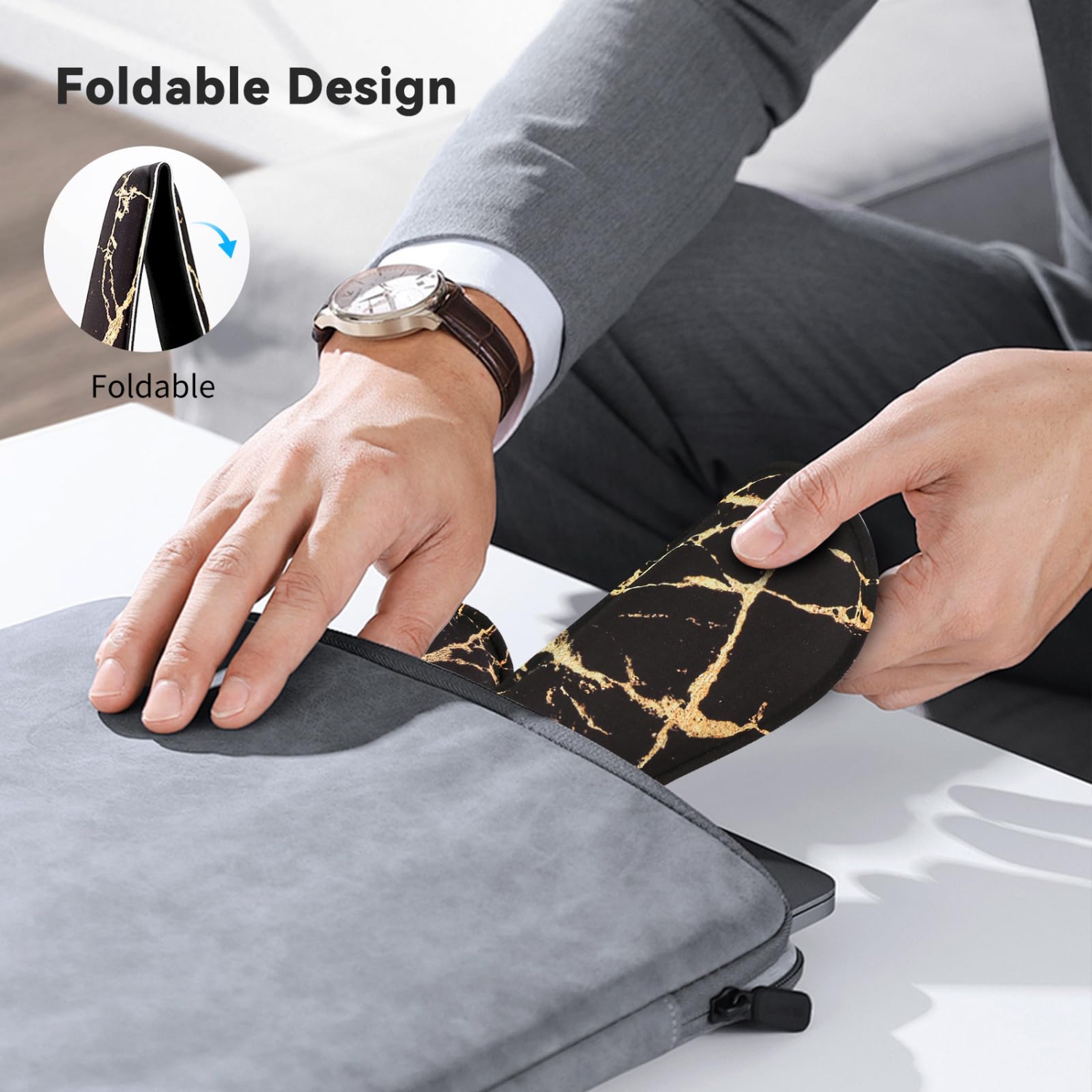 Ergonomic Gel Keyboard Wrist Rest & Mousepad Rests for Computer, Silky Memory Foam for Typing, Laptop Keyboard and Mouse Desk Pads Support Hand and