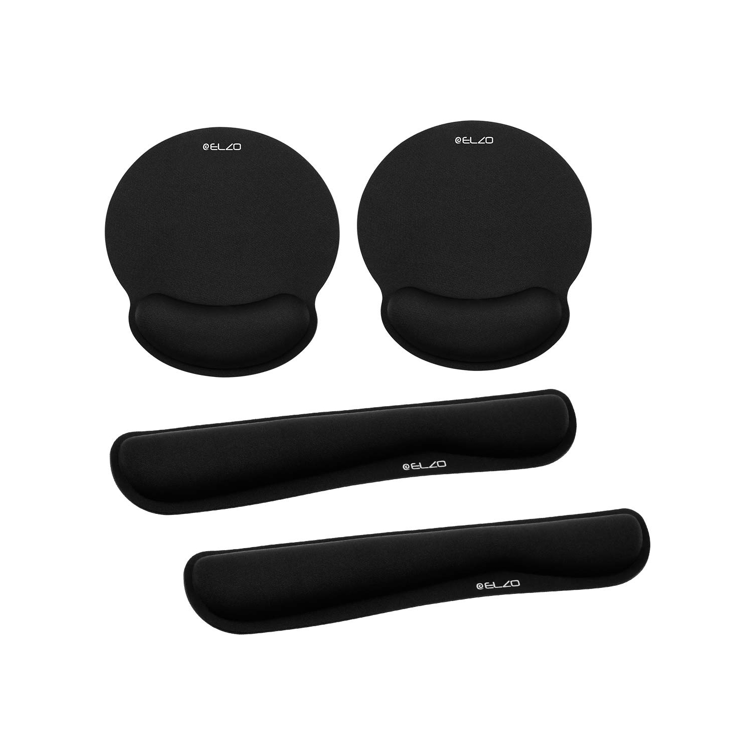 Wrist Rest Support for Keyboard & Mouse Pad Combo with Comfortable Memory Foam Padding, Nonsilp Rubber Base and Ergonomic Design for PC Computer