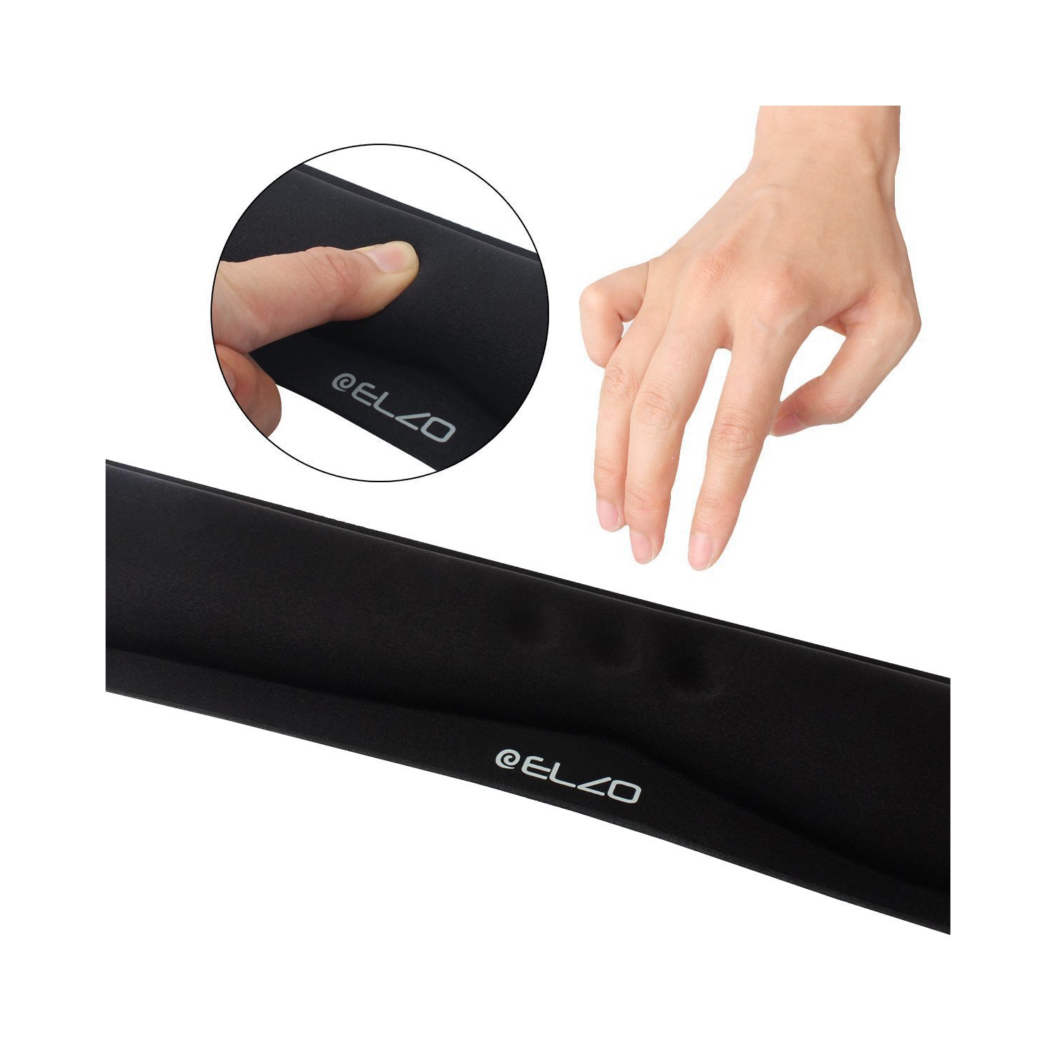 Wrist Rest Support for Keyboard & Mouse Pad Combo with Comfortable Memory Foam Padding, Nonsilp Rubber Base and Ergonomic Design for PC Computer