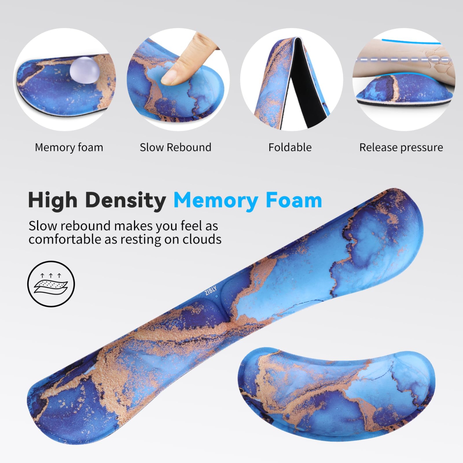 Ergonomic Gel Keyboard Wrist Rest & Mousepad Rests for Computer, Silky Memory Foam for Typing, Laptop Keyboard and Mouse Desk Pads Support Hand and