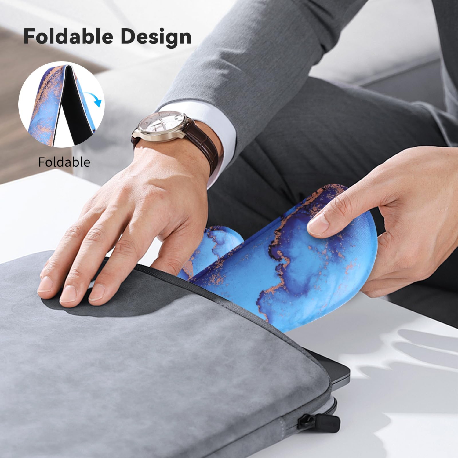 Ergonomic Gel Keyboard Wrist Rest & Mousepad Rests for Computer, Silky Memory Foam for Typing, Laptop Keyboard and Mouse Desk Pads Support Hand and