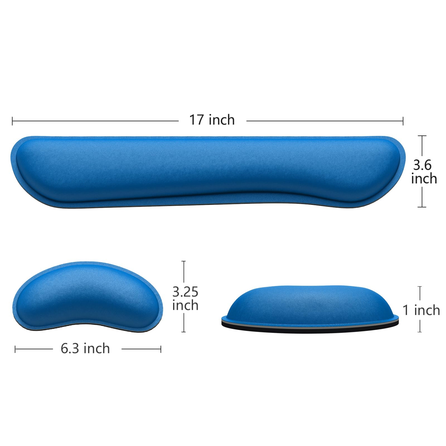 Enlarge Keyboard Wrist Rest, Memory Foam Wrist Cushion for Desk Mats Support, Cute Typing Pain Relief Keyboard Mouse Pad Rests Set with Non-Slip Base