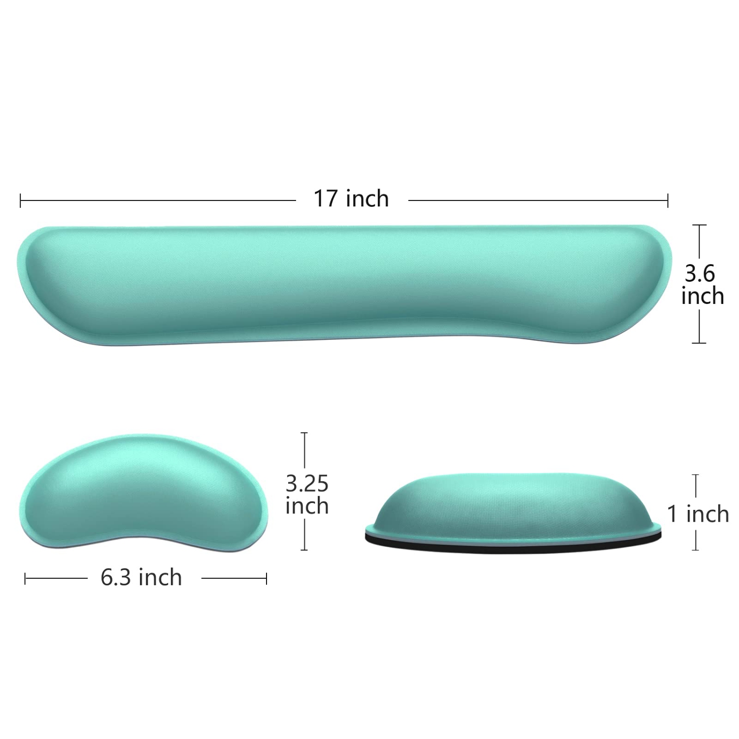 Keyboard Wrist Rest, Memory Foam Wrist Cushion for Desk Mats Support, Cute Typing Pain Relief Keyboard Mouse Pad Rests Set with Non-Slip Base for