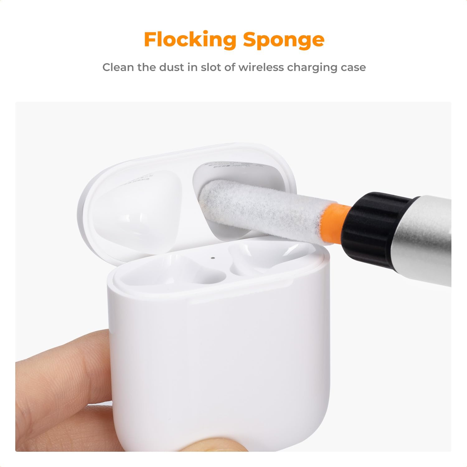 7-in-1 Lens Wireless Earbuds Cleaning Pen, with Flocking Sponge*3, Stripper*3, Cleaning Pen Cleaning Brush Earphones Cleaner Accessories, for Dust