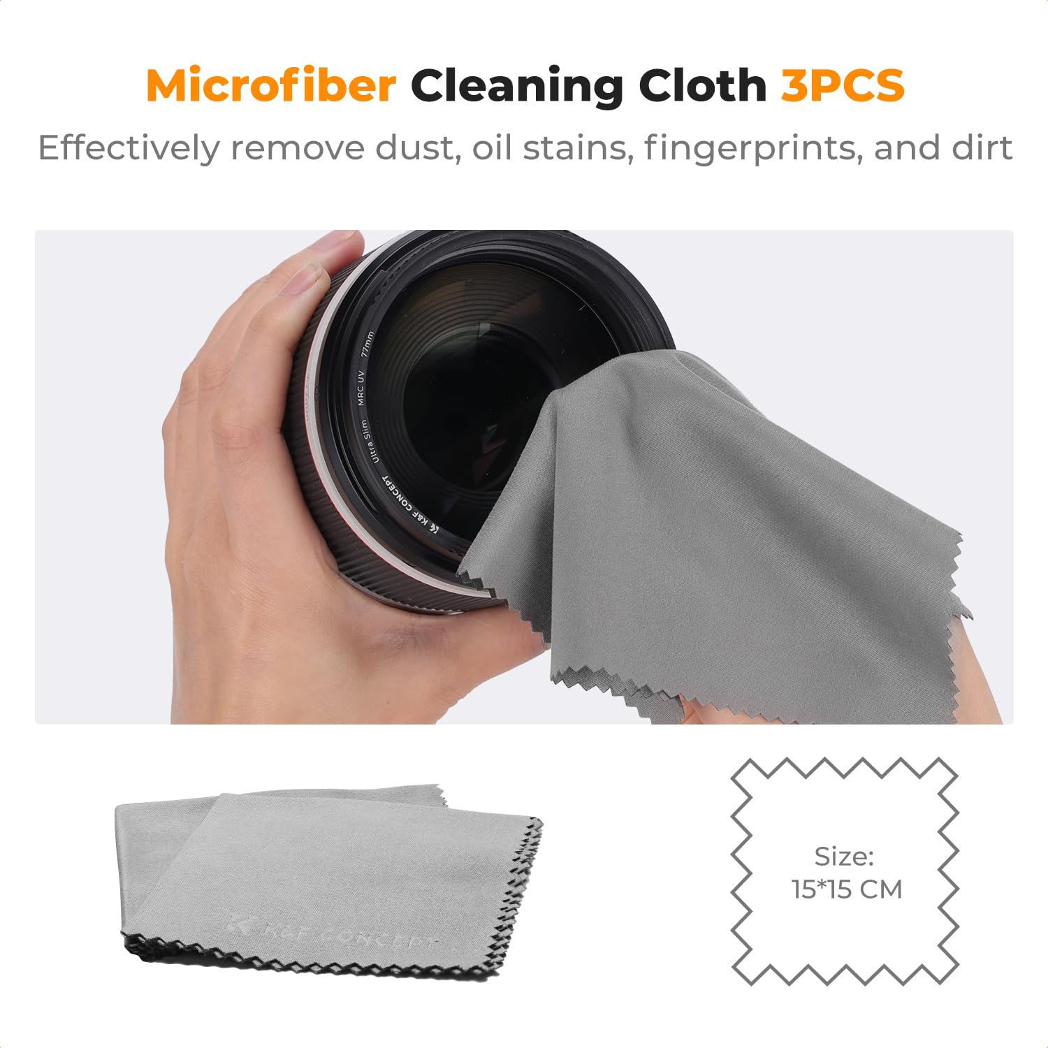 15-in-1 Camera Lens Cleaning Kit with Air Blowing, Wipes*6, 60ml Liquid, Cleaning Cloth*5, Lens Pen, Brush for DSLR Camera Lens Filter Cell Phones