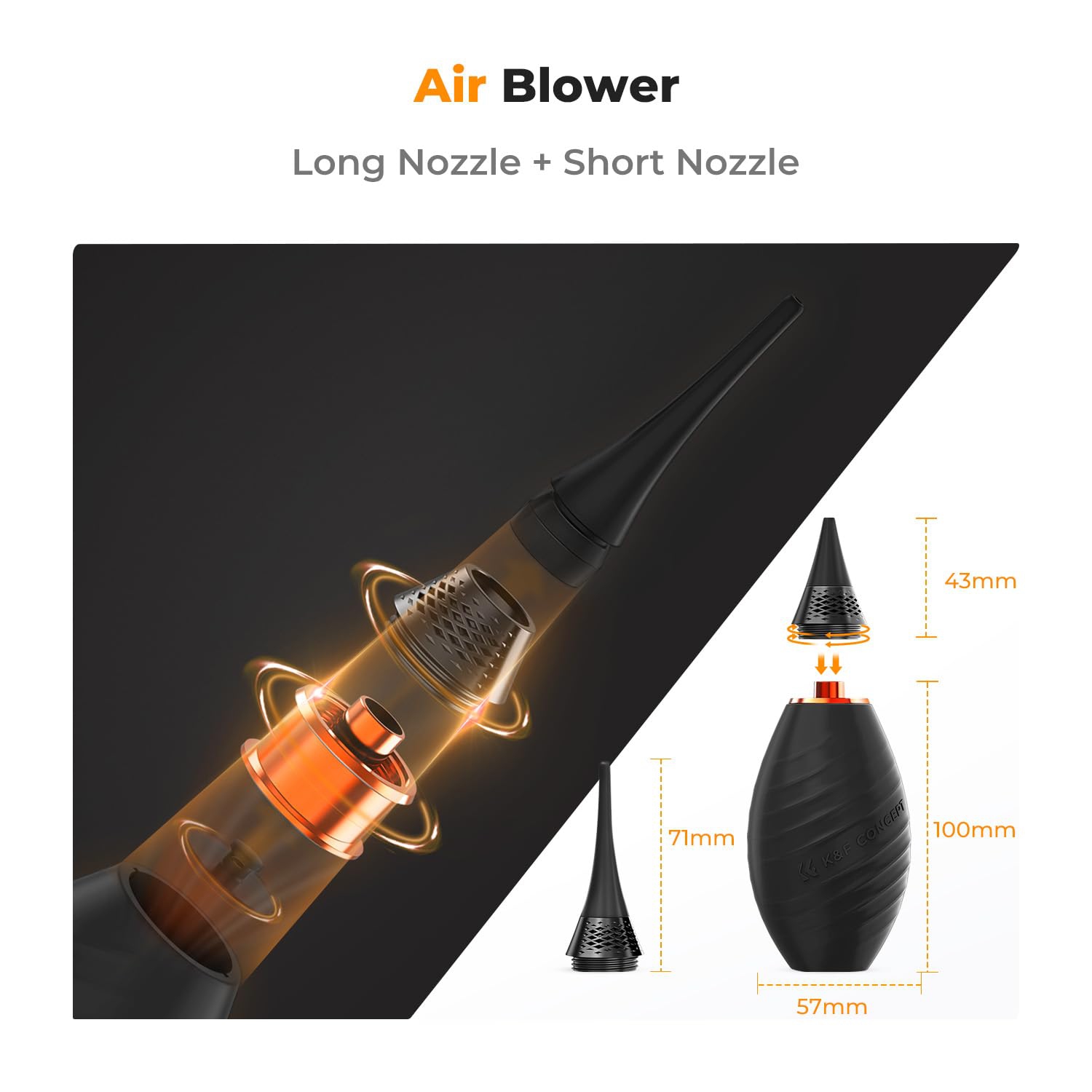 10-in-1 Camera Cleaning Kit with Lens Pen, Rocket Air Blower-Extension & Short Nozzle, Microfiber Cloth, Liquid for DSLR Camera Lens Cell Phones