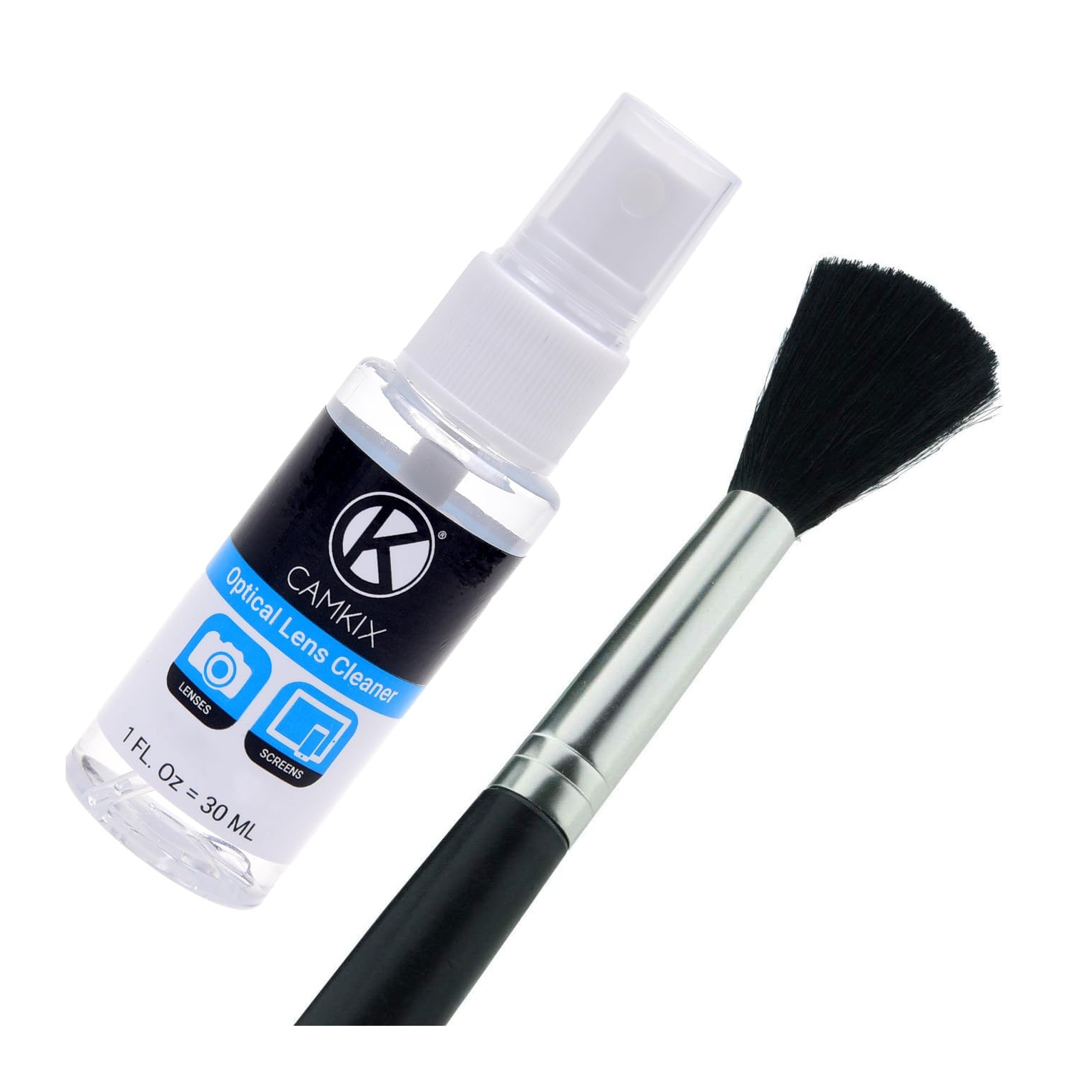 Camera Lens Cleaning Kit - Air Blower, 2in1 Lens Pen, Cleaning Brush, Spray Bottle w/Solution, Lens Paper Tissue, Microfiber Cloths- for Lenses