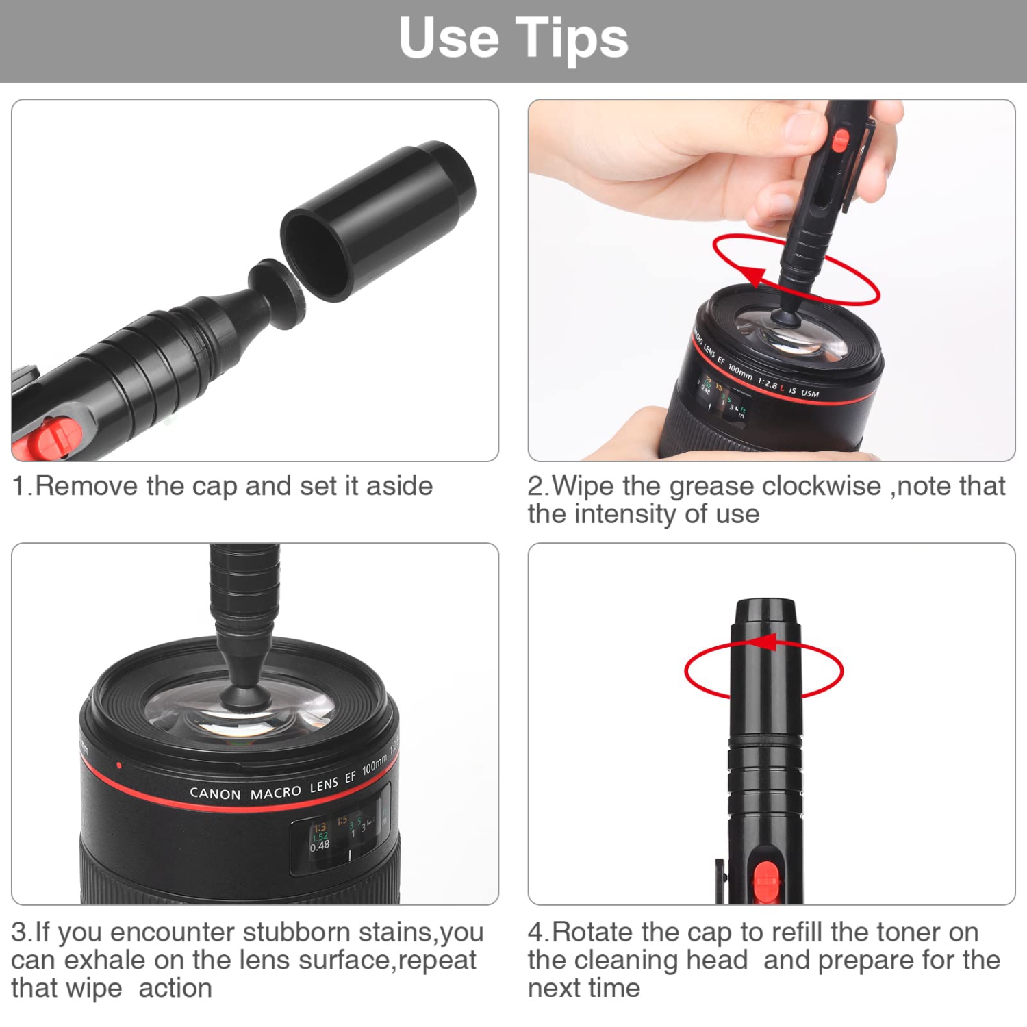 17-in-1 Camera Cleaning Kit for DSLR Cameras, with Air Blower/Cleaning Pen/Detergent/Cleaning Cloth/Lens Brush/Carry Case