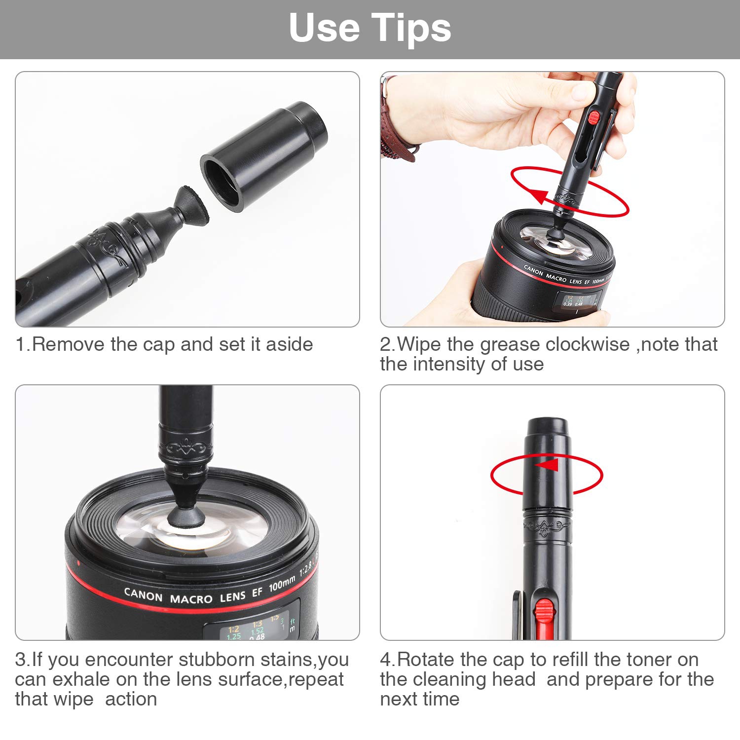 14-in-1 Professional Camera Cleaning Kit With Blowing Bottle, Solution, Lens Pen, Brush, Swabs, Cloth, Gloves in Storage Box