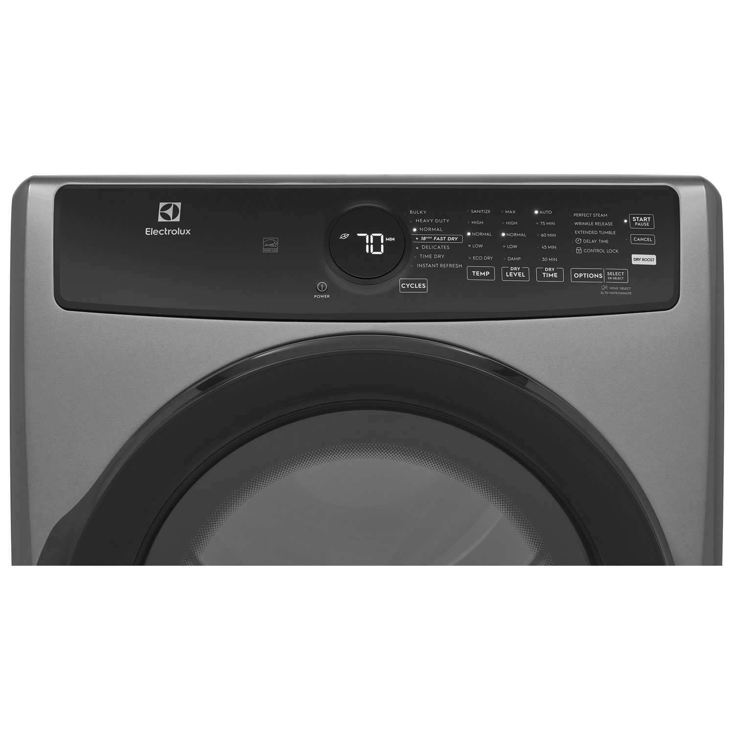Electrolux 8.0 Cu. Ft. Electric Steam Dryer - Titanium
