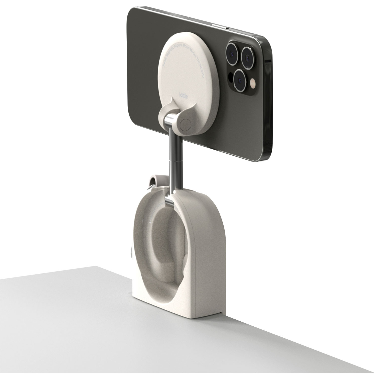 Support magnétique de voyage et de bureau Treker d'iOttie - Blanc